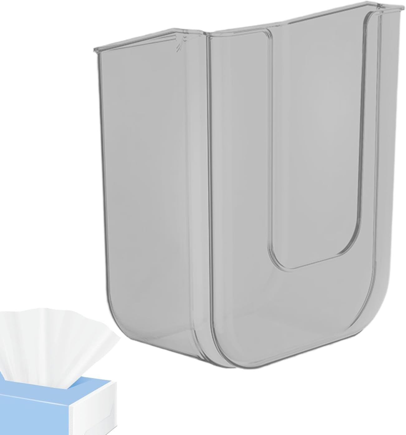 Bathroom Wipes Holder - Wall Mounted Storage Box Organizer | Refillable Tissue Dispenser for Bathroom Kitchen Bedroom Family Home image number 4