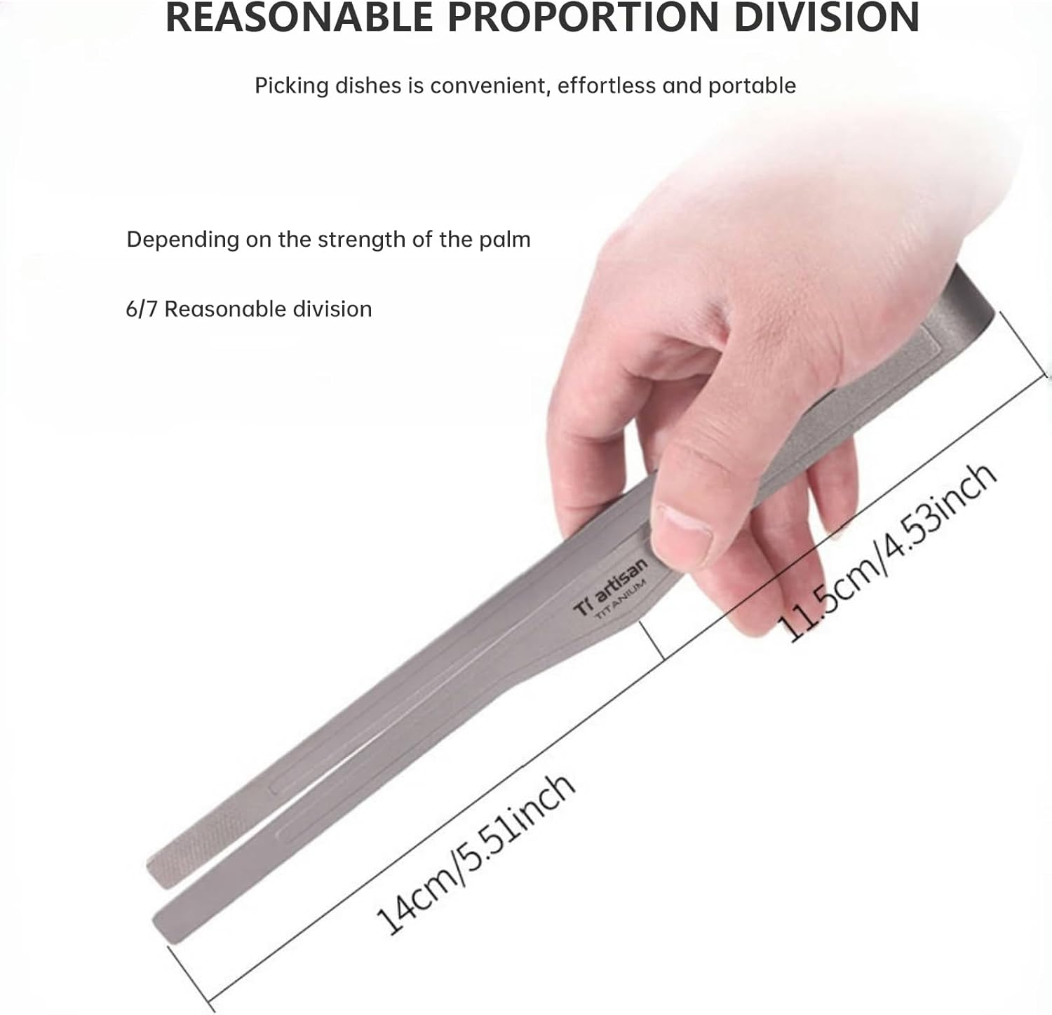 Tiartisan Titanium Ultralight Grill BBQ Tongs Multipurpose Tweezer for Kitchen Food Tongs Buffet Salad Steak Clip Grill Tong image number 4