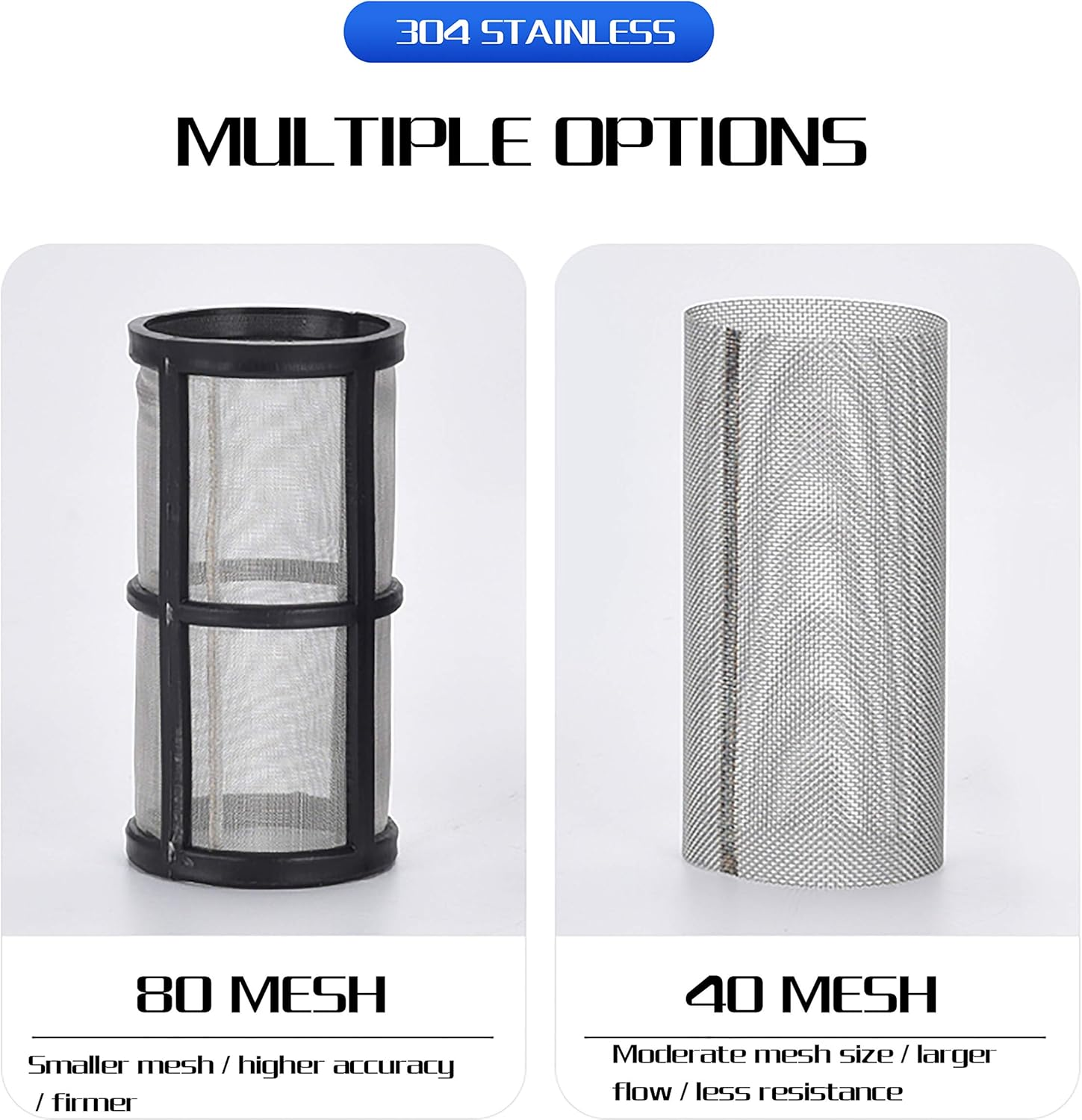 Water Filter, 1/2''Twist-On Pipe Strainer, Nylon PA66 Cover, PC Bowl, 304 Stainless Screen(1/2''80 Mesh Female Water Filter) image number 6