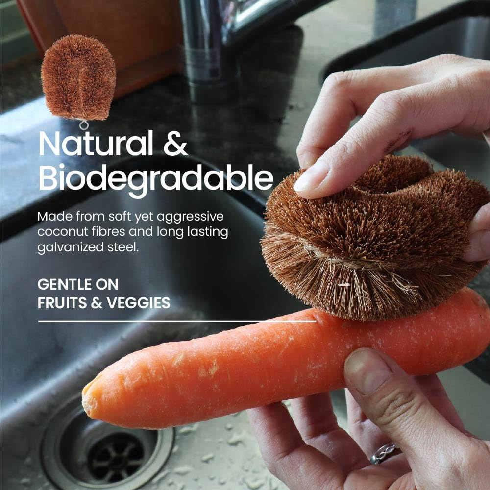 Eco Basics Natural plus Multi-Purpose Brush, Strong and Durable, Plastic-Free image number 5