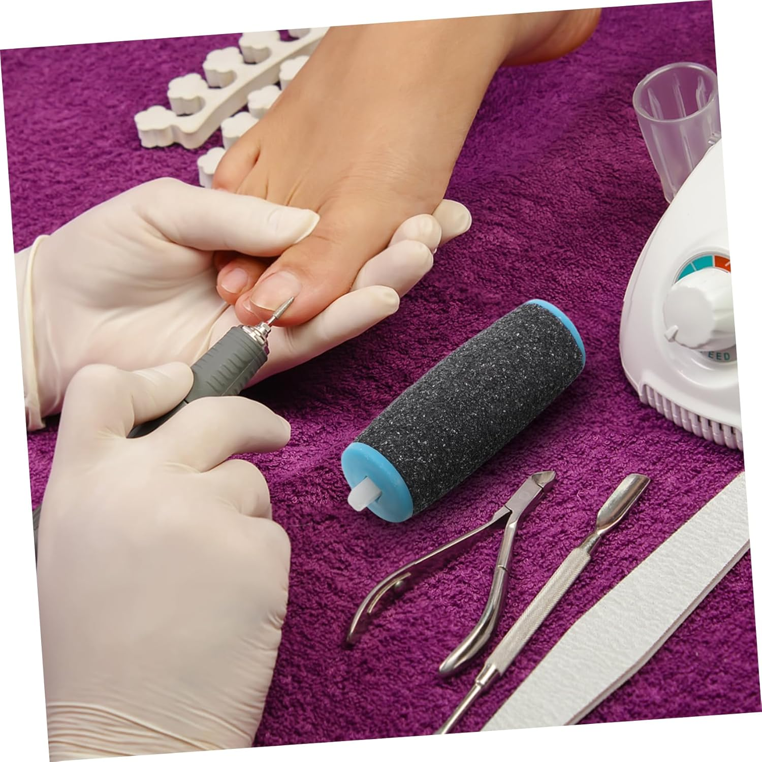 FOYTOKI 10Pcs Replacement Roller Heads for Electric Foot File Callus Remover Coarse Exfoliator for Foot File Refills image number 5