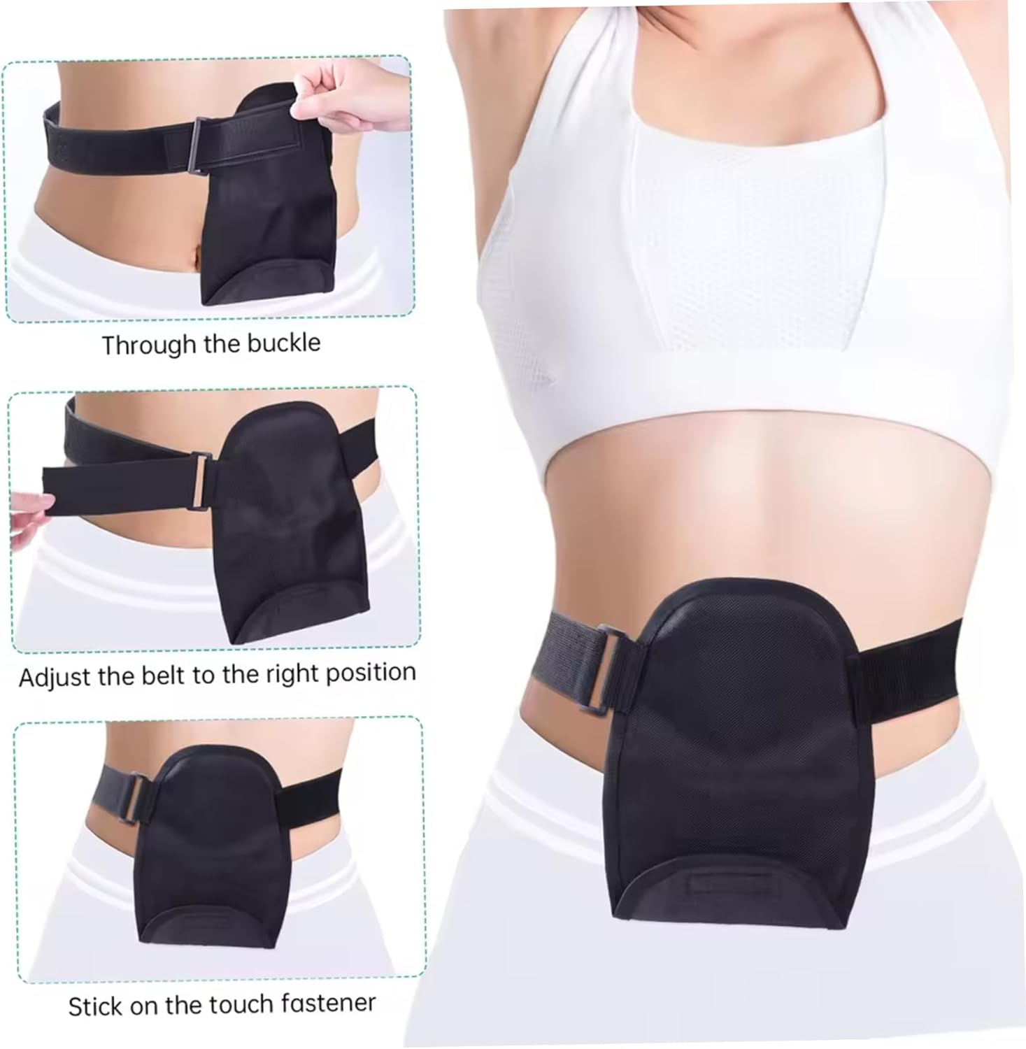 Ostomy Bag Covers with Adjustable Belt Waterproof Colostomy Bag Covers Washable for Men and Women Ileostomy- image number 5