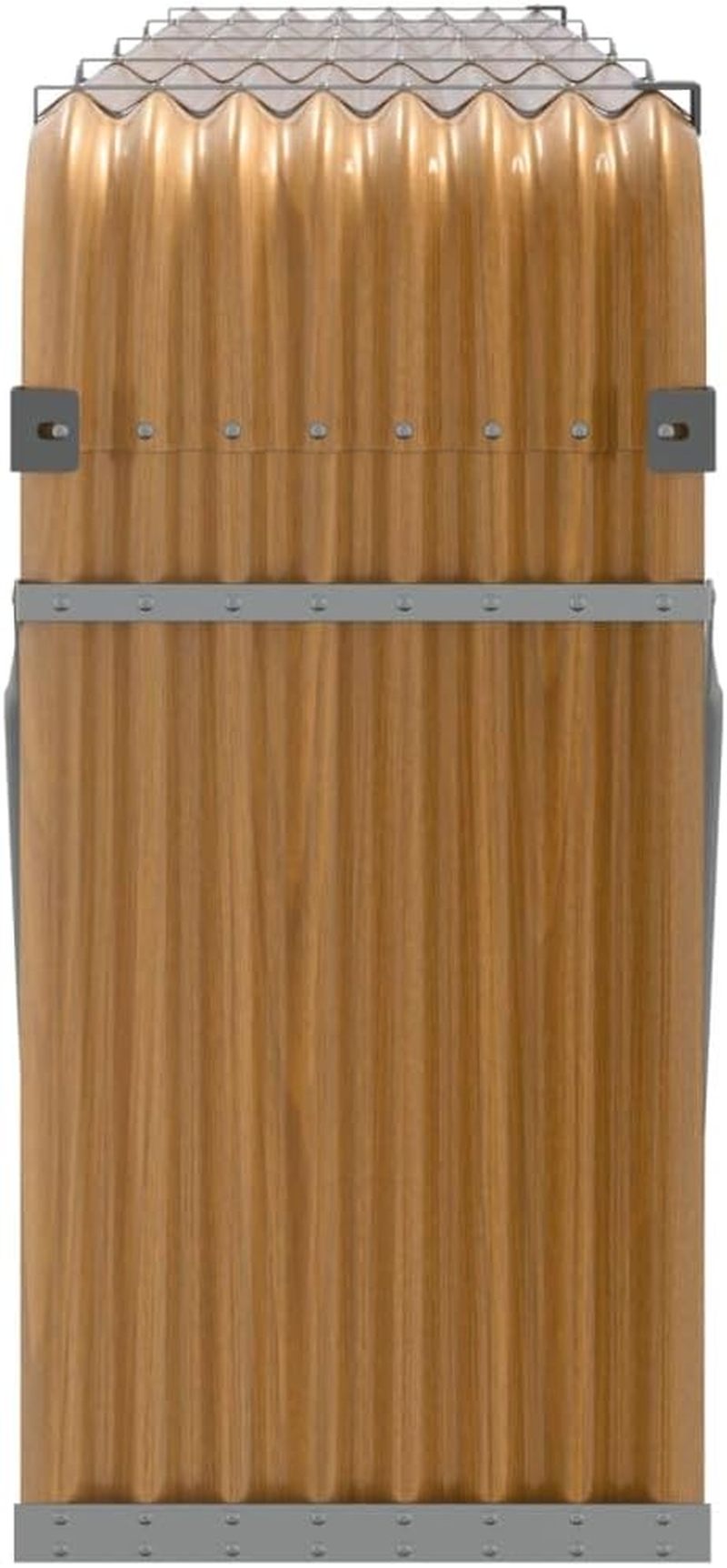 Garden Firewood Rack Outdoor Log Holder Rack Storing Wood Logs, Metal Wood Pile Storage Organizer, Weather-Resistant, Light Brown 300X45X100 Cm Galvanised Steel image number 6