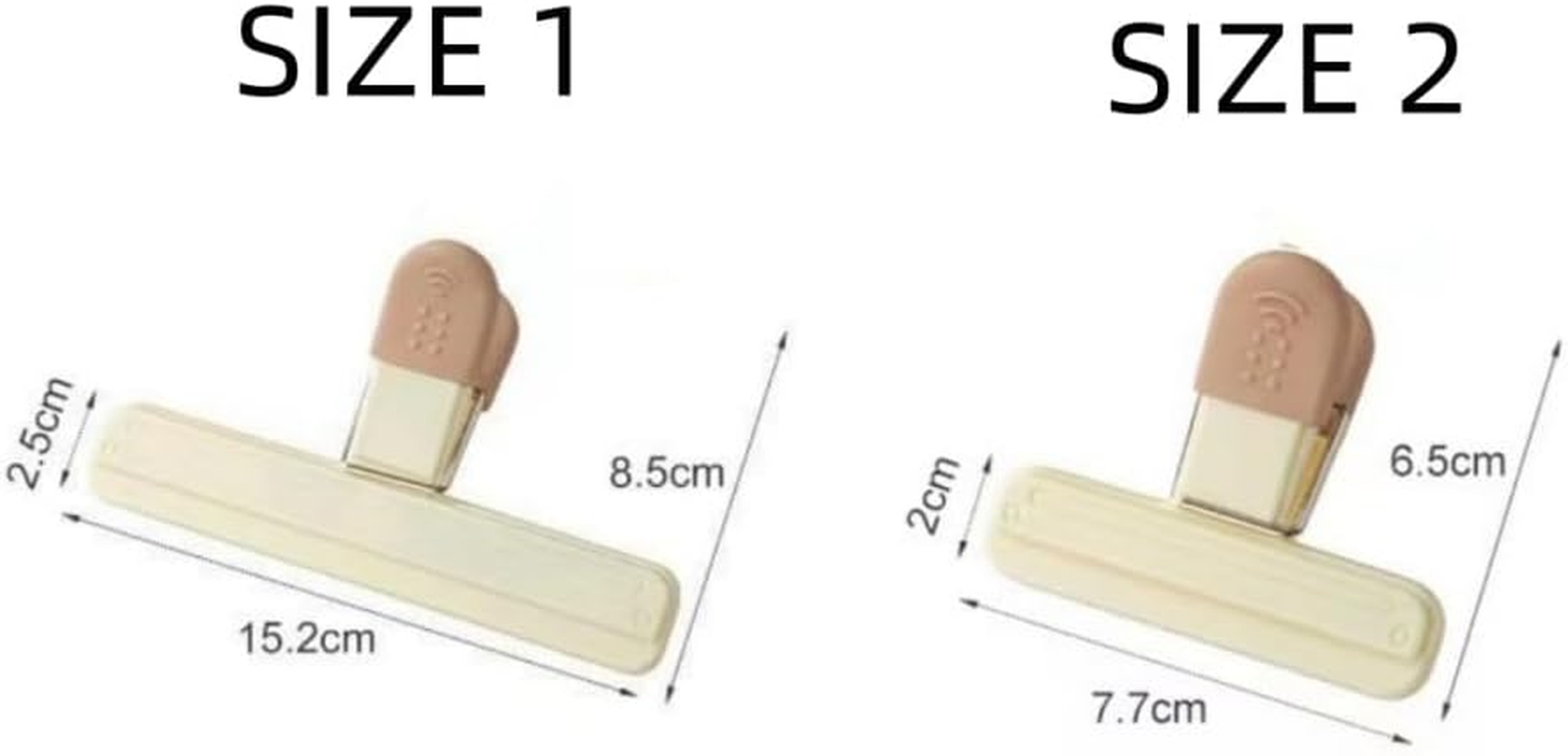 8Pack Large Chip Bag Clips - Assorted Sizes Food Bag Clips Plastic Heavy Seal Grip Perfect for Air Tight Seal Grips on Coffee, Food & Bread Bags, Office Kitchen Home Usage image number 4