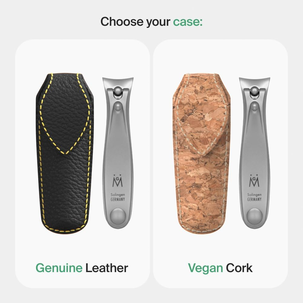 GERMANIKURE Professional Nail Clipper - FINOX Surgical Stainless Steel Manicure and Pedicure Tools in Cork Case- Ethically Made in Solingen Germany - Travel Size Nail Care image number 4