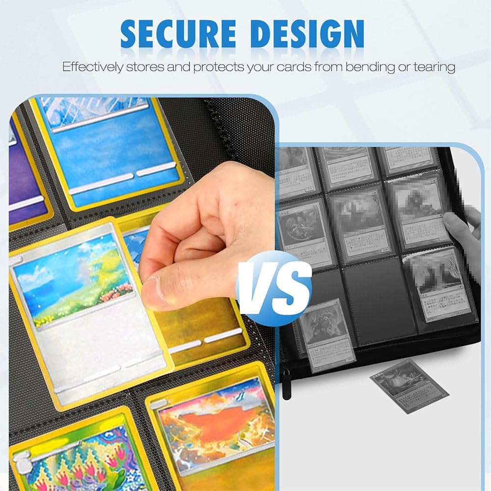 Vivva 9 Pocket Card Binder, Premium Trading Card Binder, 360/540 Double Sided Pocket PU Collection, Collector Album, Card Folder for MTG, TCG, Sports Cards