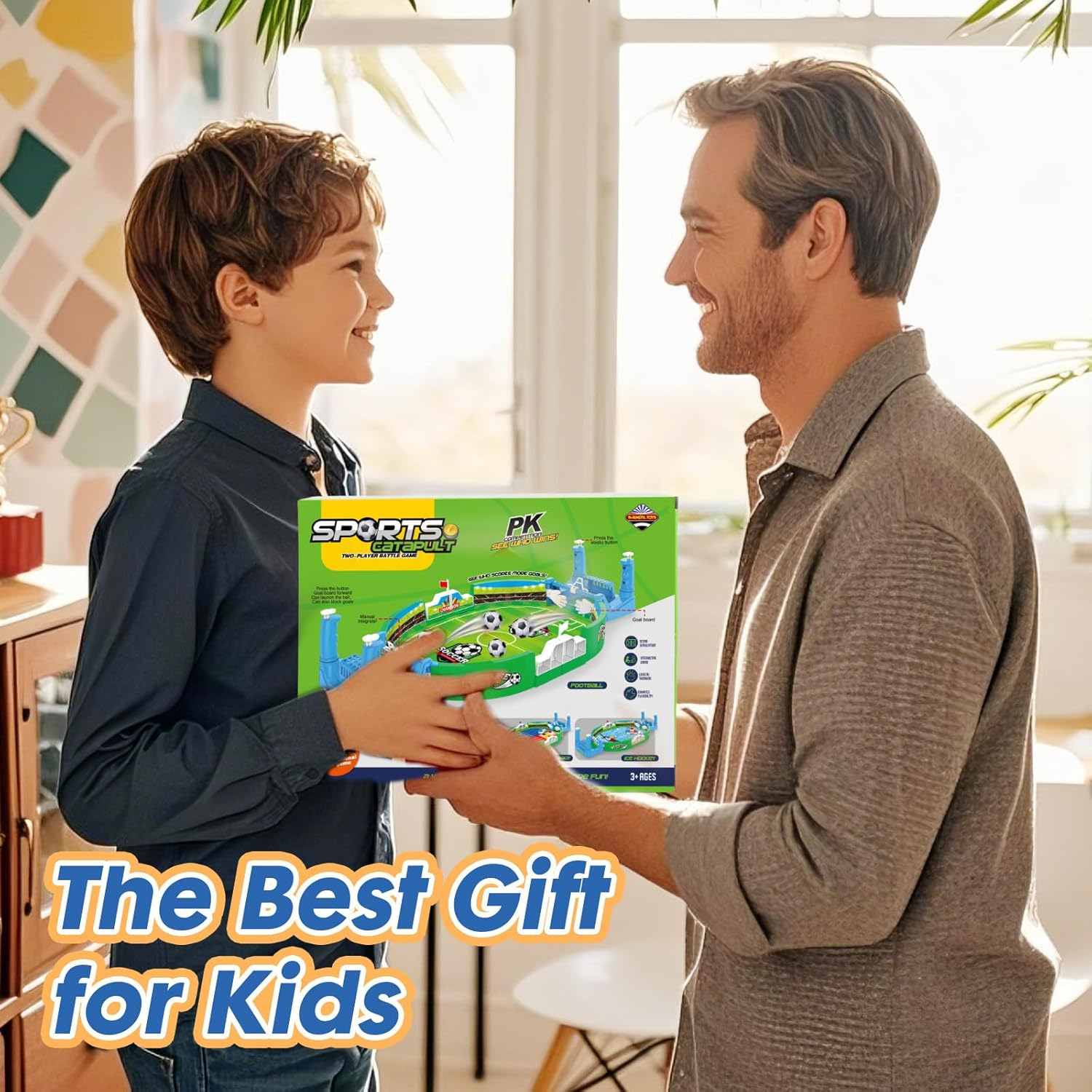 Football Table Interactive Game Soccer Games Table Foosball Table for Boys Kids Family Game Night Fun Mini Foosball Indoor Outdoor Party Games Toys Gifts image number 1