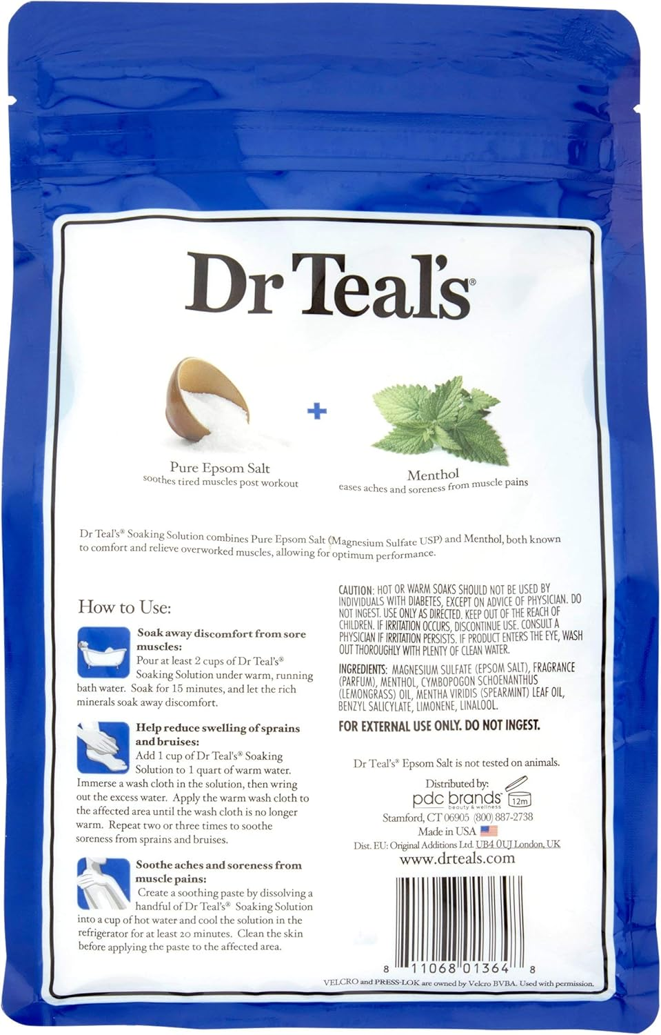 Dr Teal'S Epsom Salt Bath Combo Pack (6 Lbs Total), Soothe & Sleep with Lavender, and Pre and Post Workout with Magnesium Sulfate and Menthol image number 3