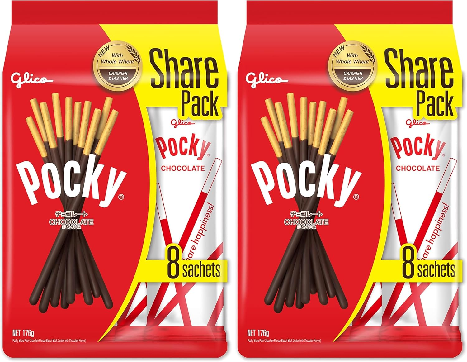 Glico Pocky Value Pack Chocolate Flavour 22G 8 Sachets image number 3