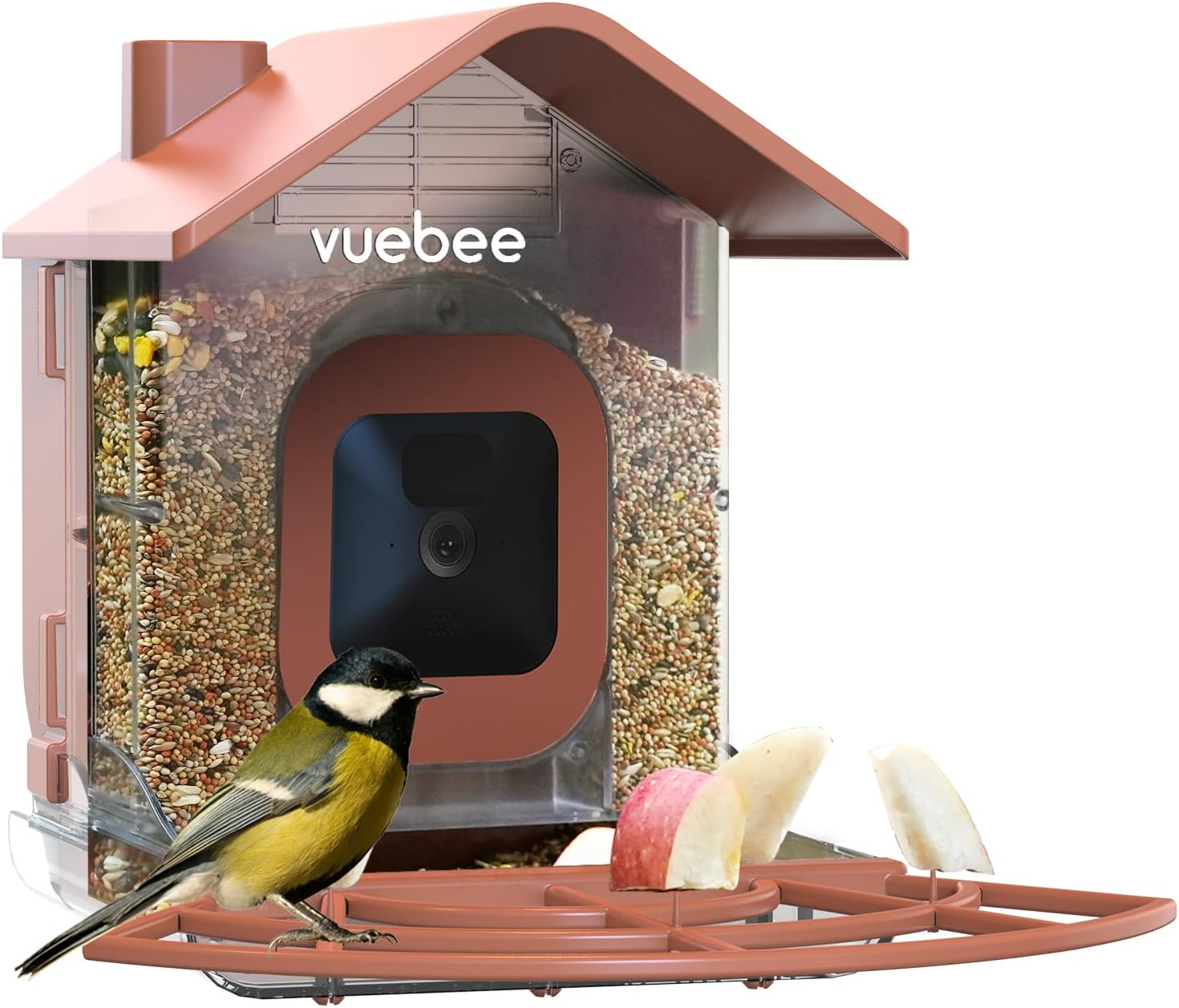 Vuebee Smart Bird Feeder Camera, Solar Powered Bird Feeder, Automatic Video Capture & Motion Detection, with AI Identify Function