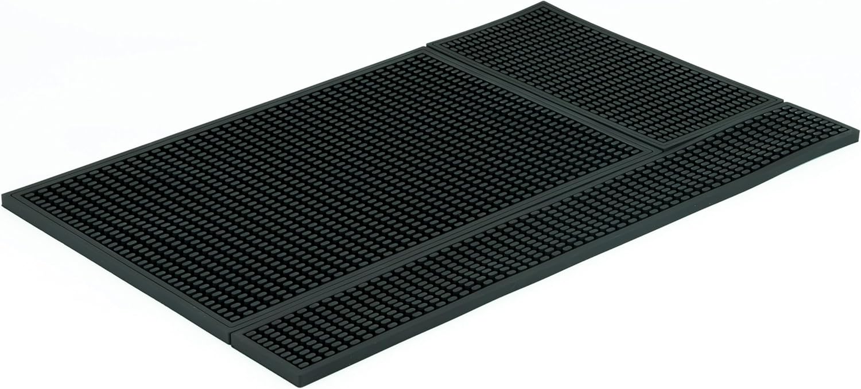 NEOUZA Silicone Bar Mat for Countertop, Heat-Resistant and Spill-Proof Bartending Mat, Modern Minimalist Style Cup Coaster for Home Bar and Coffee Bar (60&times;38Cm/Combined/Black) image number 4