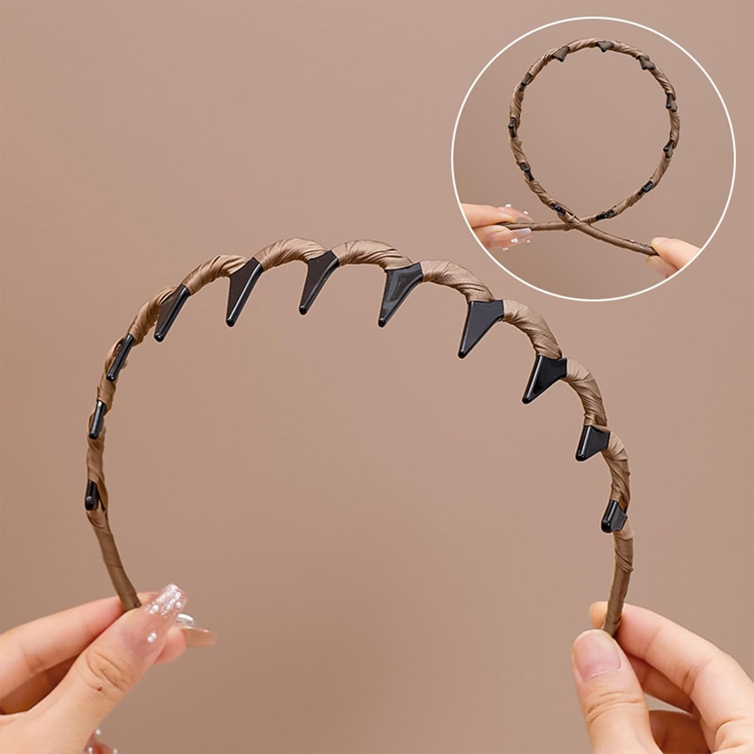 Yeanifeana 3 Pack Vintage High Cranium Hairband, anti Slip Headband with Teeth for Instant 1 Second High Cranial Top Effect, Women Girls Hair Accessories for Volume & Style image number 3