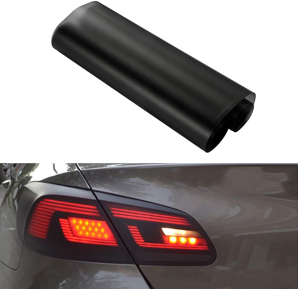 KOMAS 12" X 48" Tint Vinyl Film Sticker Sheet Roll for Car Tail Lights (Matt Black)