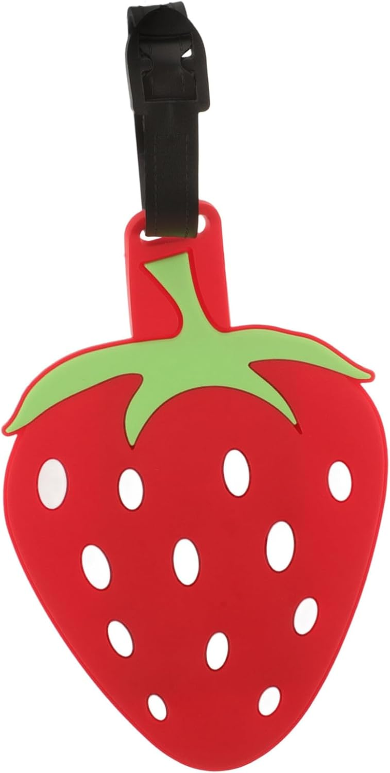 MOBUTOFU Cute Strawberry Luggage Tag for Travel Suitcases Lightweight Cartoon Handbag Label Reusable Baggage Identifier for Checked Bags image number 1