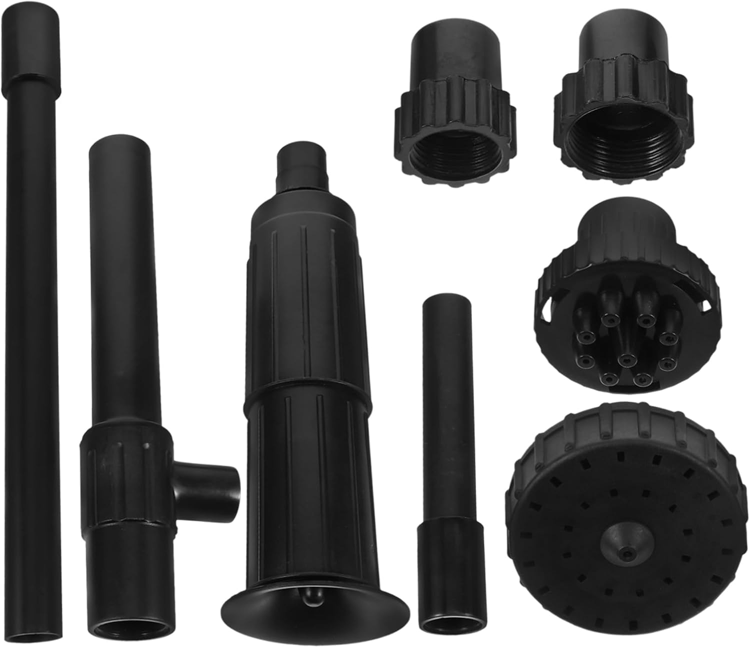 Sosoport 3 Sets Adjustable Flow Plastic Fountain Nozzle Outdoor Pond Sprinkler Head