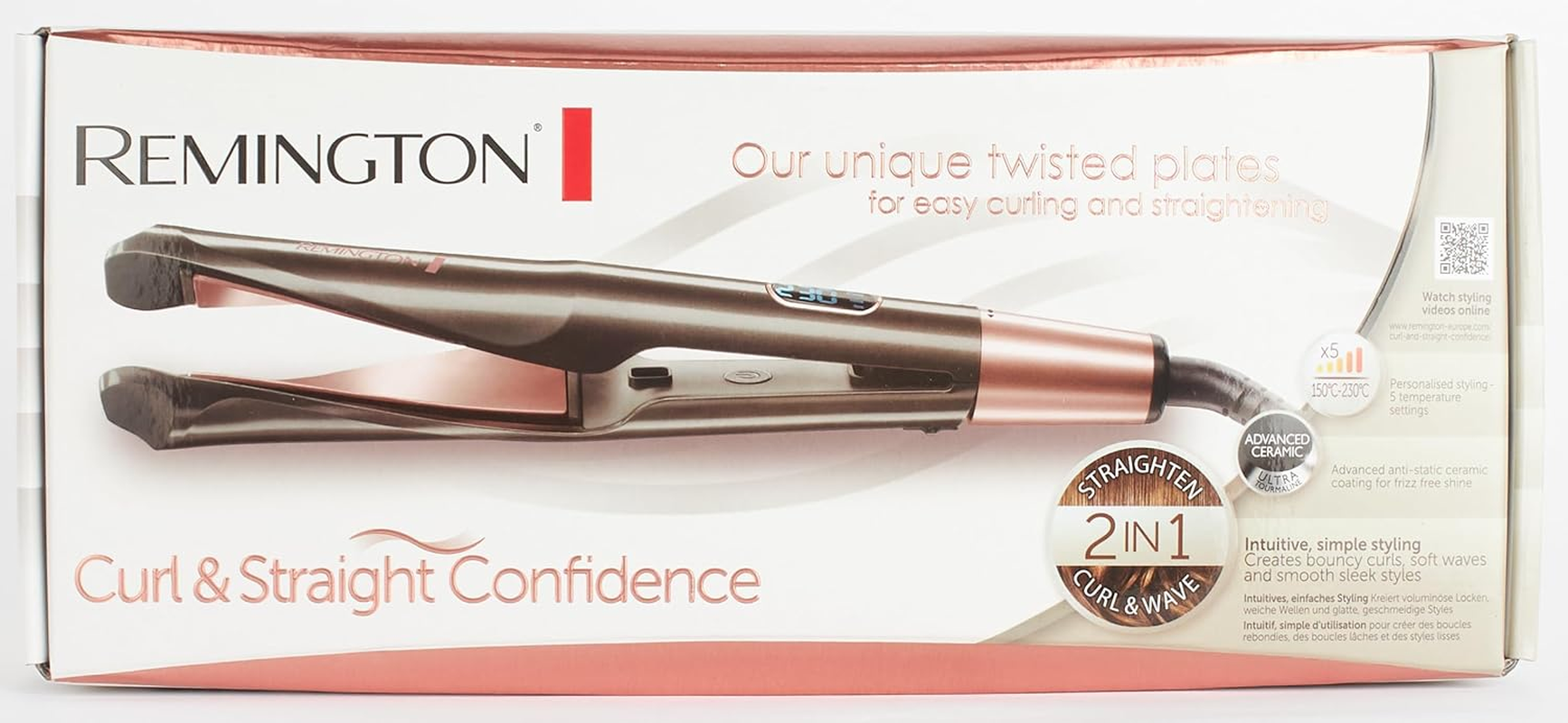 Remington Curl&Straight Confidence S6606 2-In-1 Hair Straightener