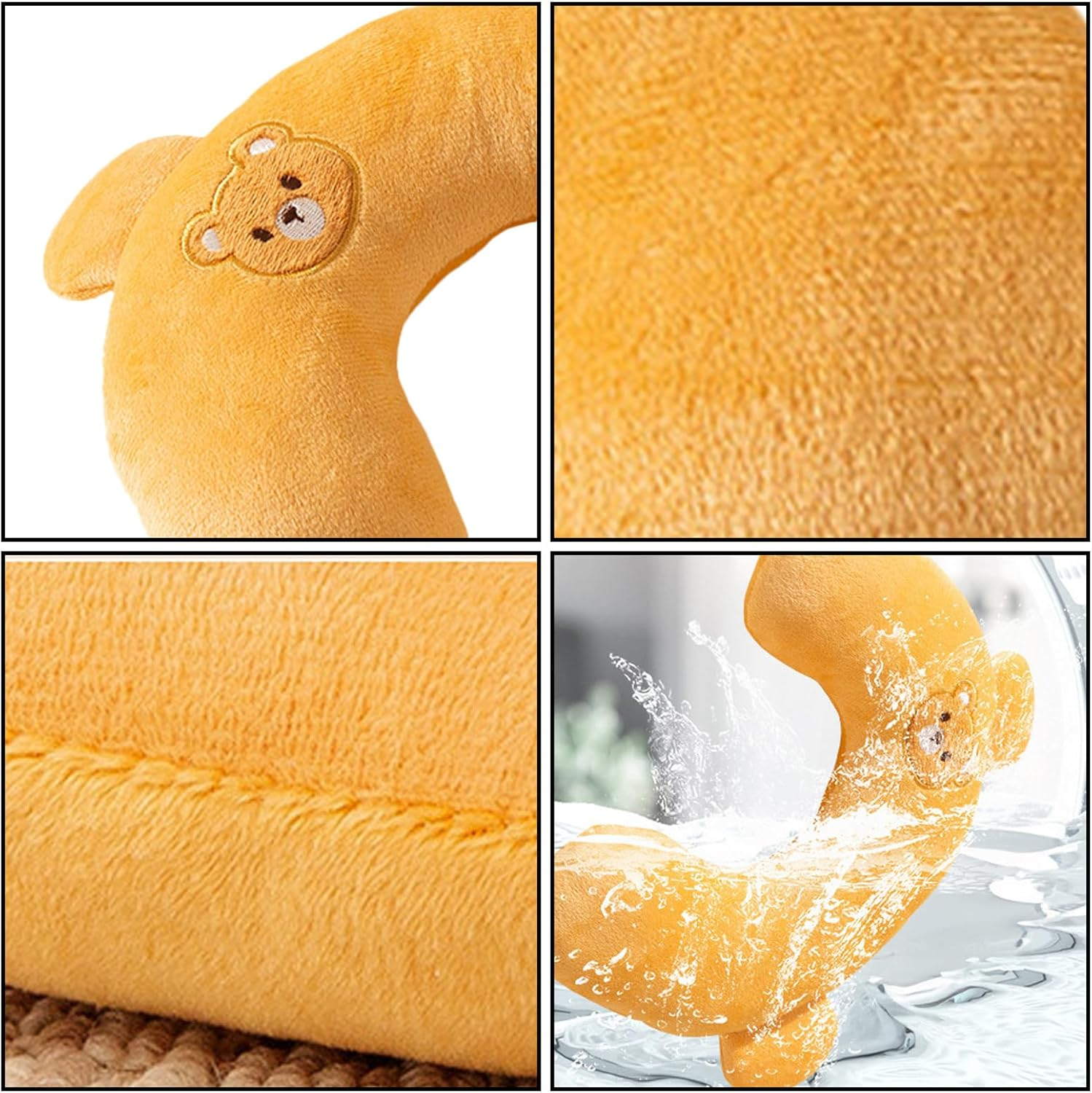 Embhlitfe Cat Pillow U Shape Soft Pillow Pets Easy to Clean Dog Pillow Cat Toy Cat Cushion Pillow for Relief Sleeping Improve Small Pillow for Small Dogs Cats (Bear) image number 1