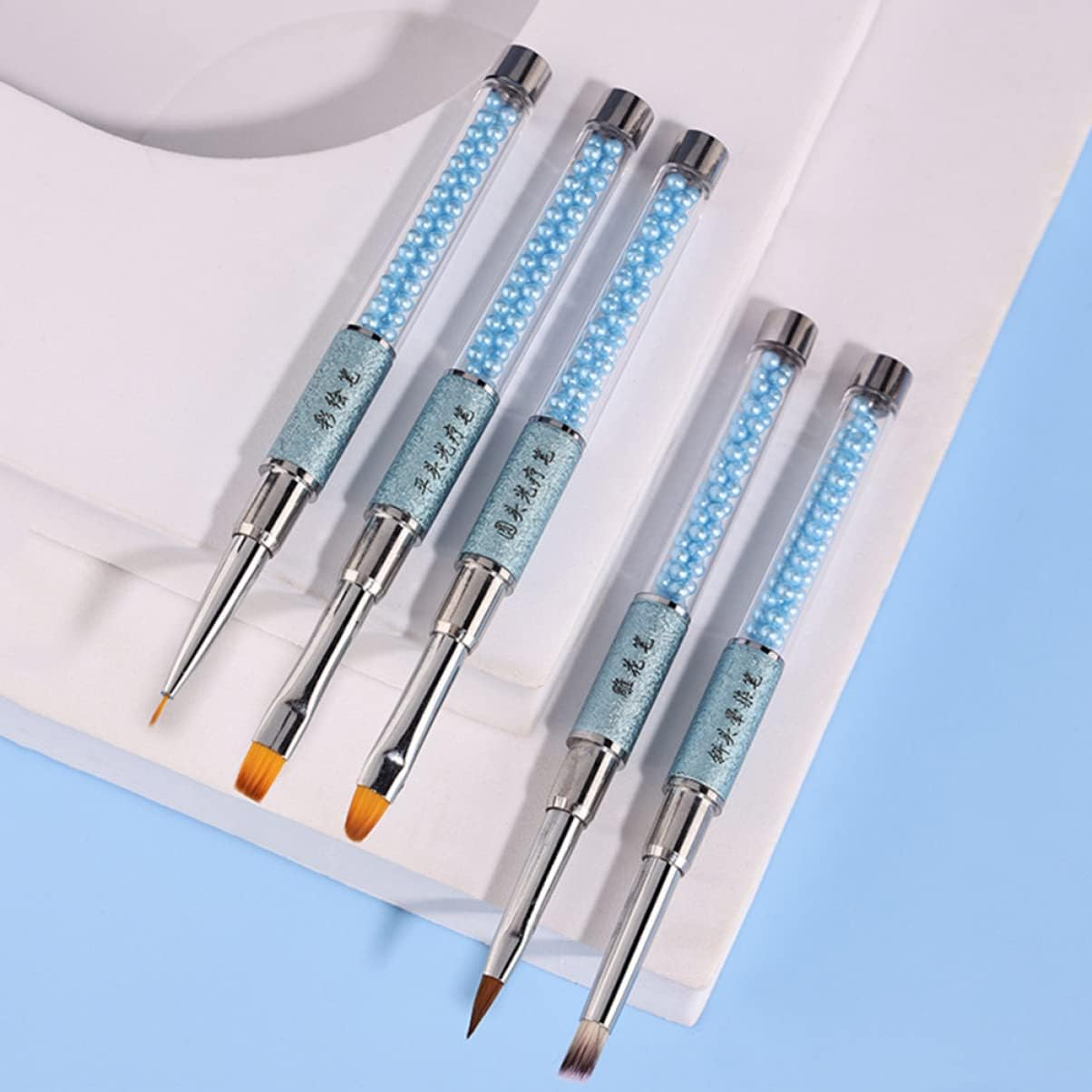 NOLITOY 10Pcs Manicure Brush Set Nail Art Tools Kit Diy Manicure Trimmer Nail Art Pen image number 1