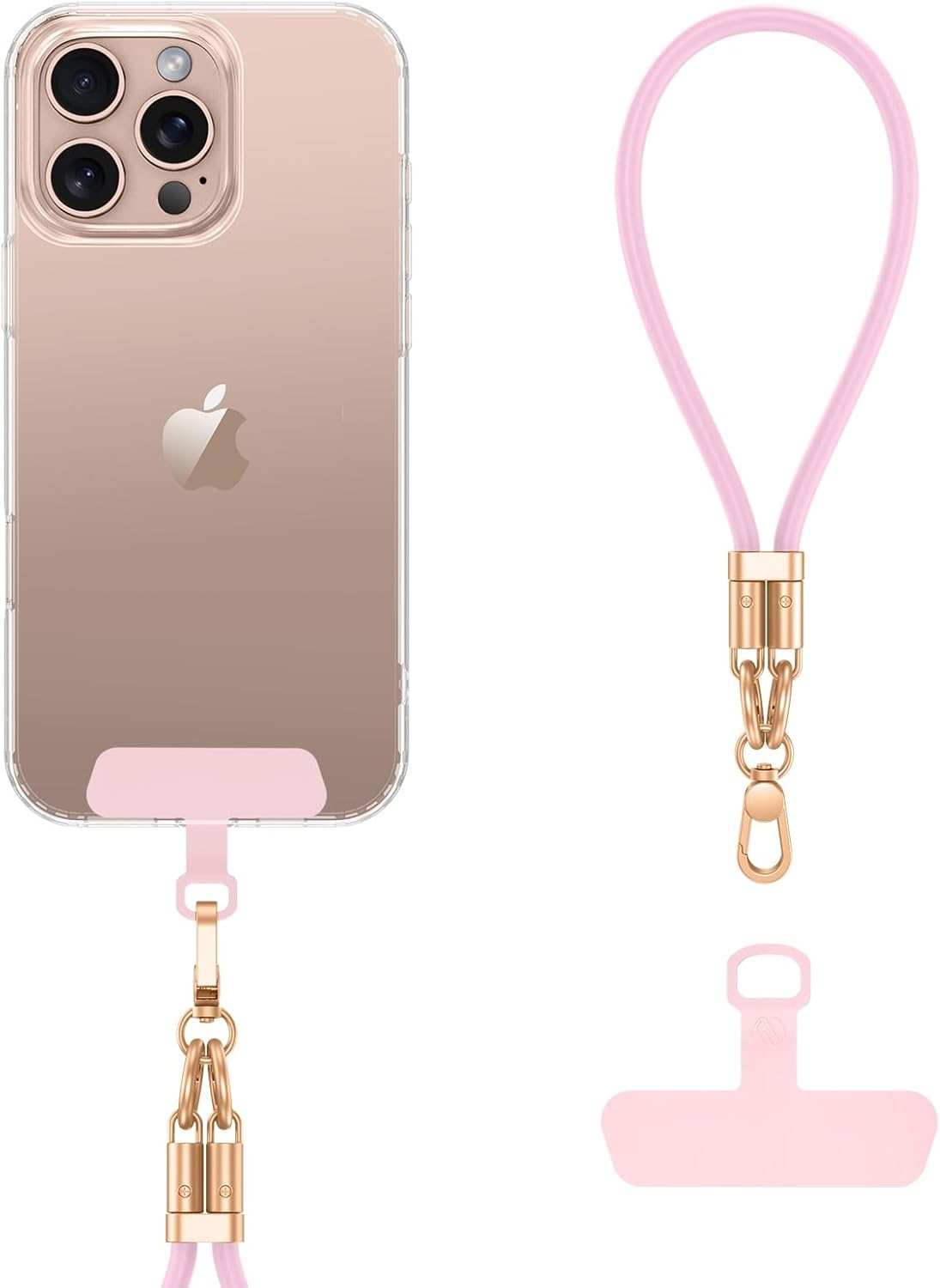 DUEDUE for Universal Silicone Phone Lanyard, Crossbody Phone Strap for Neck Adjustable Wrist Straps as Phone Grip Compatible with Most Phone Cases Cover