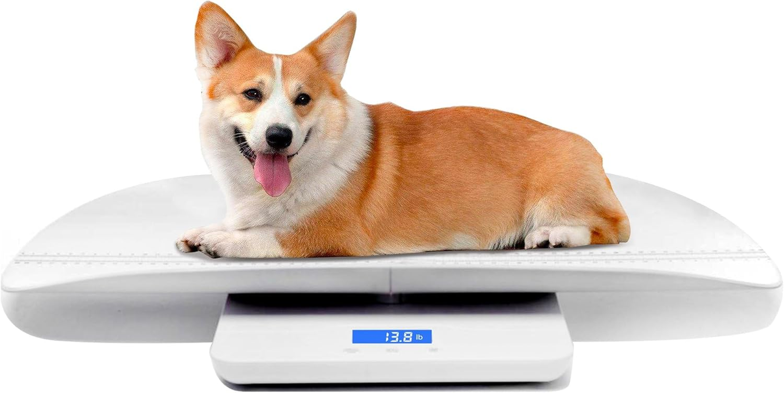 Digital Pet Scale to Measure Dog and Cat with 3 Weighing Modes, Kg, Oz, Lb, 220 Pound, Lbs, Capacity with Precision of 10G, Black 25.6 17.7Inch