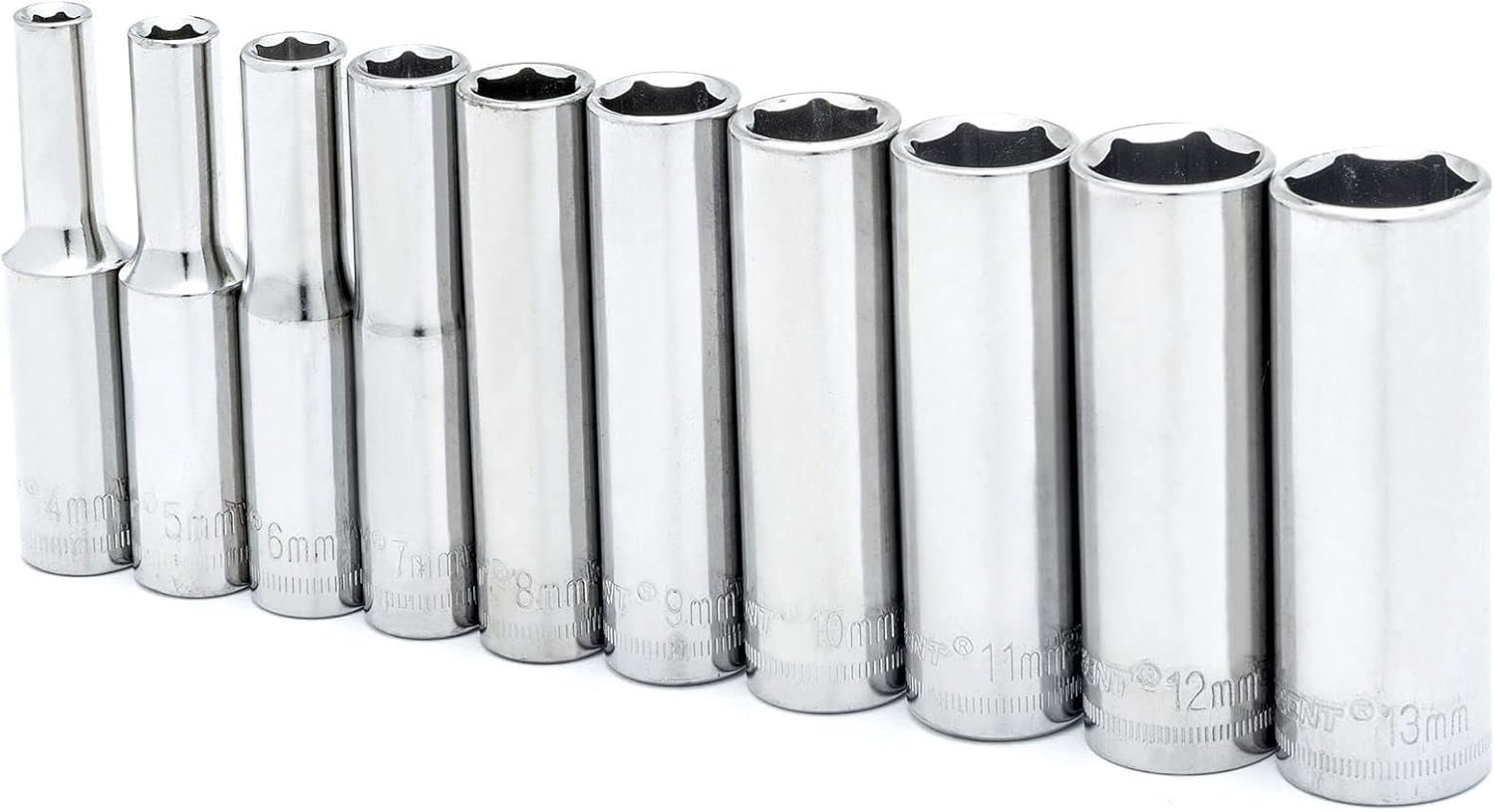 Crescent 1/4-Inch Drive 6 Point Deep Metric Socket 10-Pieces Set image number 1