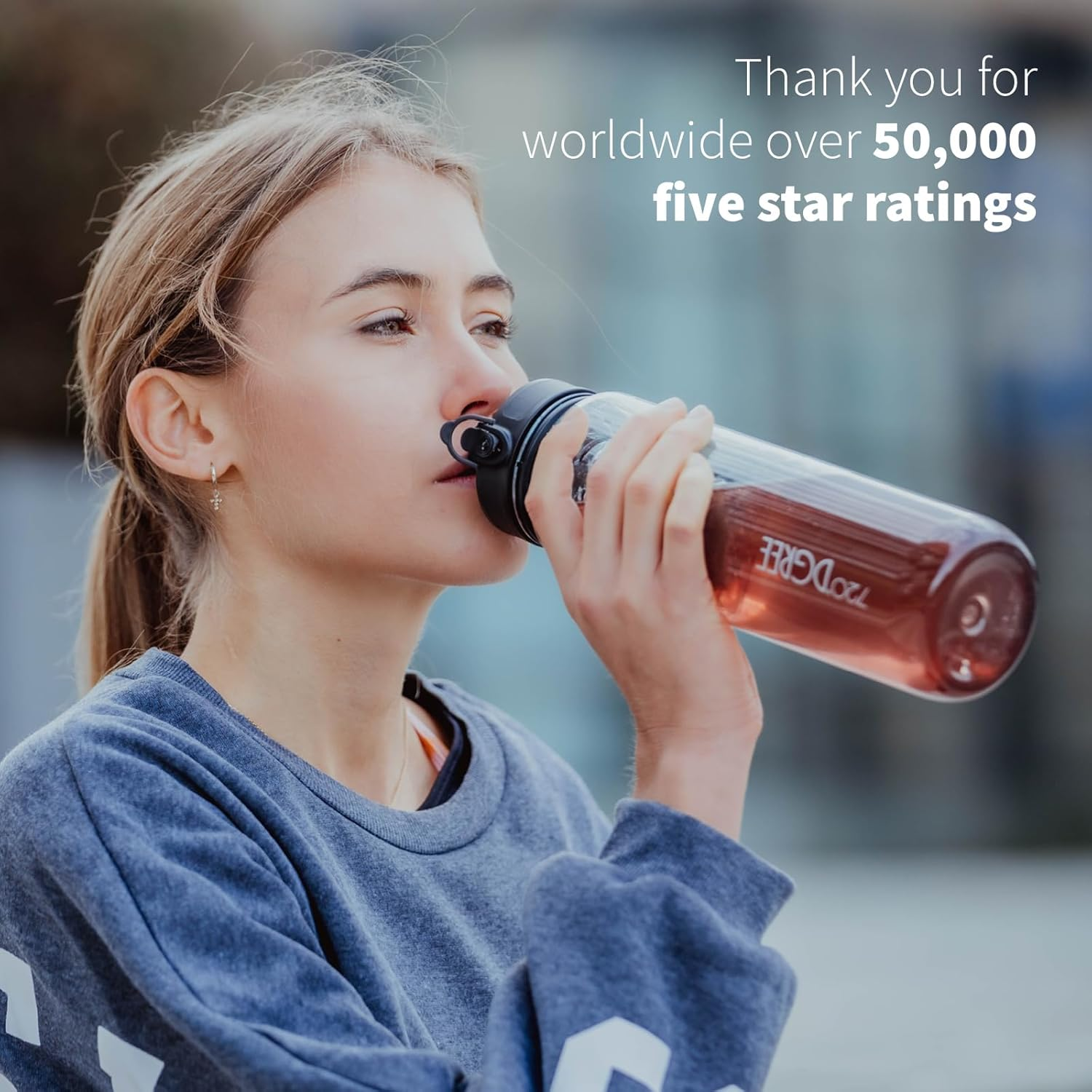 720&deg;DGREE Crystalclear 500 Ml "Uberbottle" + Fruit Sifter &ndash; Bpa-Free, Leak-Proof &ndash; Water Bottle Ideal for Children, School, Sport, Hiking, Camping, University, Travel image number 5