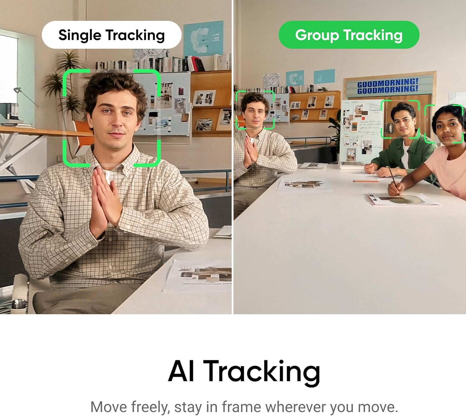 Insta360 Link 2 - PTZ 4K Webcam for Pc/Mac, 1/2" Sensor, AI Tracking, HDR, AI Noise-Canceling Mic, Gesture Control for Streaming, Video Calls, Gaming, Works with Zoom, Teams, Twitch