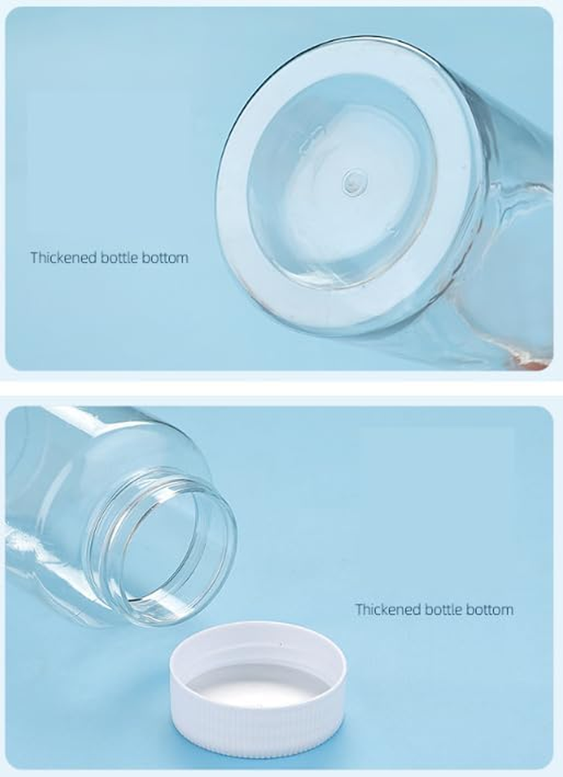 4Pcs Clear PET Plastic Bottling Bottle, 80Ml Empty Organizer with Caps, Small Travel Bottling Bottle, Containers for Liquid Solid Powder (Transparent, 80Ml)