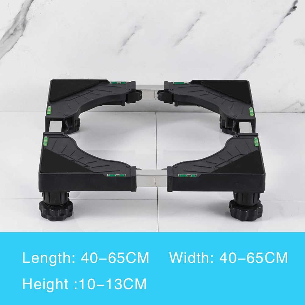 Universal Mobile Base Washing Machine Base with 4 Multi-Functional Heavy Duty Feet Adjustable Base for Adjustable Dryer Washing Machine and Refrigerator image number 5