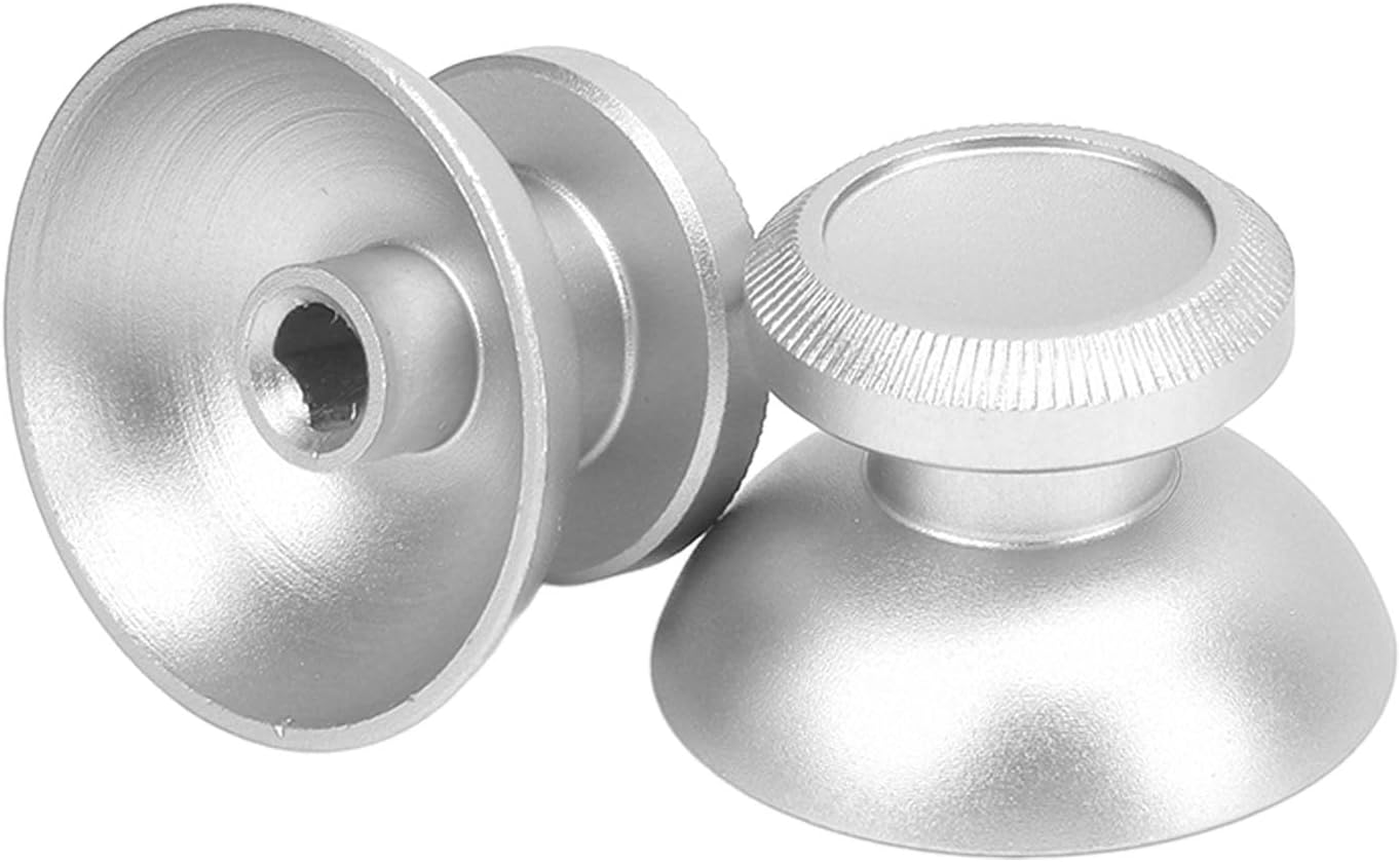 Thumbstick Caps for Xboxone, 2Pcs Aluminum Alloy Thumb Joystick Grips Replacement for PS4 Controller, Gaming Console Controller Accessories, Easy Installation (Pomyapr5Kymvatw-17)