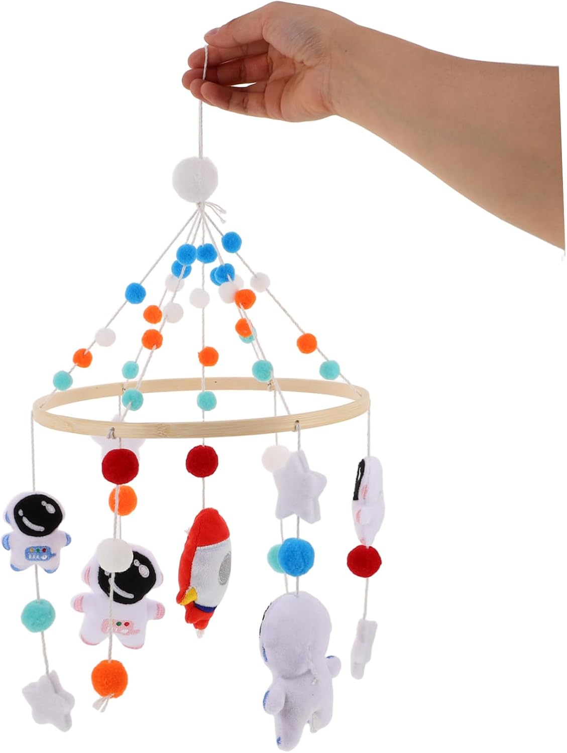 Pendant with Astronaut Versatile Nursery Decoration for Cribs Cots Strollers Montessori for Visual Development image number 4