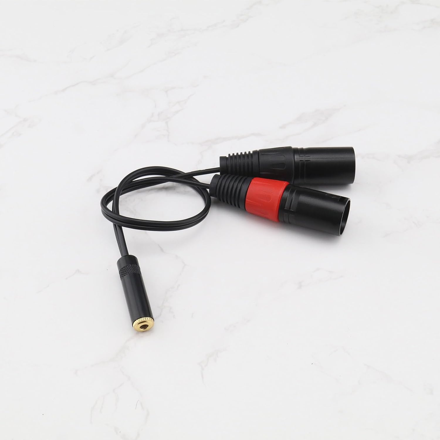 VGOL 3.5Mm 1/8 Inch Female to Dual XLR Male Microphone Cable Balanced 3.5Mm to 3Pin Dual XLR Male Stereo Short Cord for Computers/Mp3/Dvd/Tv/Radios 33.5Cm image number 3