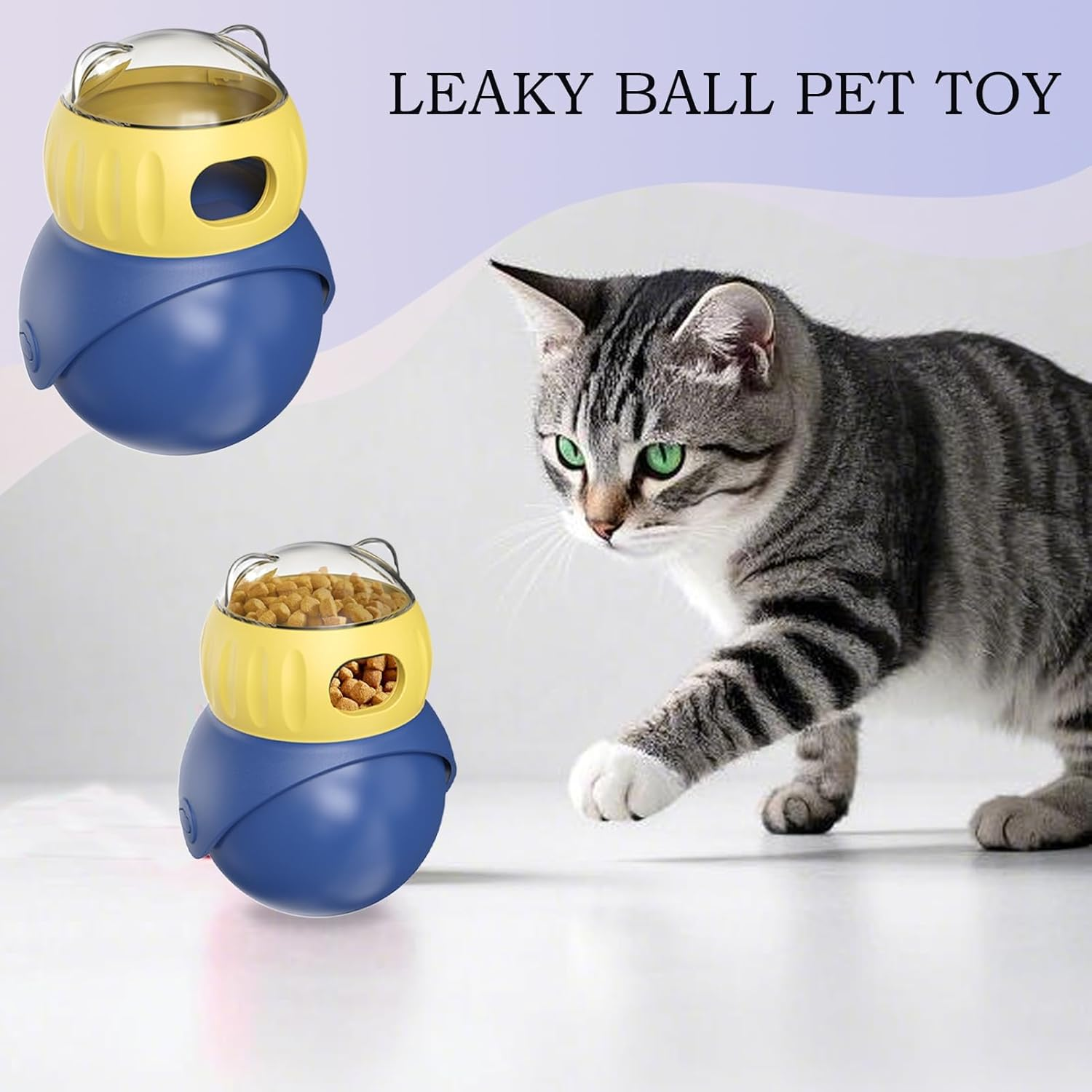 Dog Treat Dispenser Toy - Dog Puzzle Toy | Cat Slow Feeder Refillable | Self-Entertainment Interactive Feeding Toy | Adjustable Food Dispenser Leaking Ball for Puppy Training Cat Enrichment image number 5