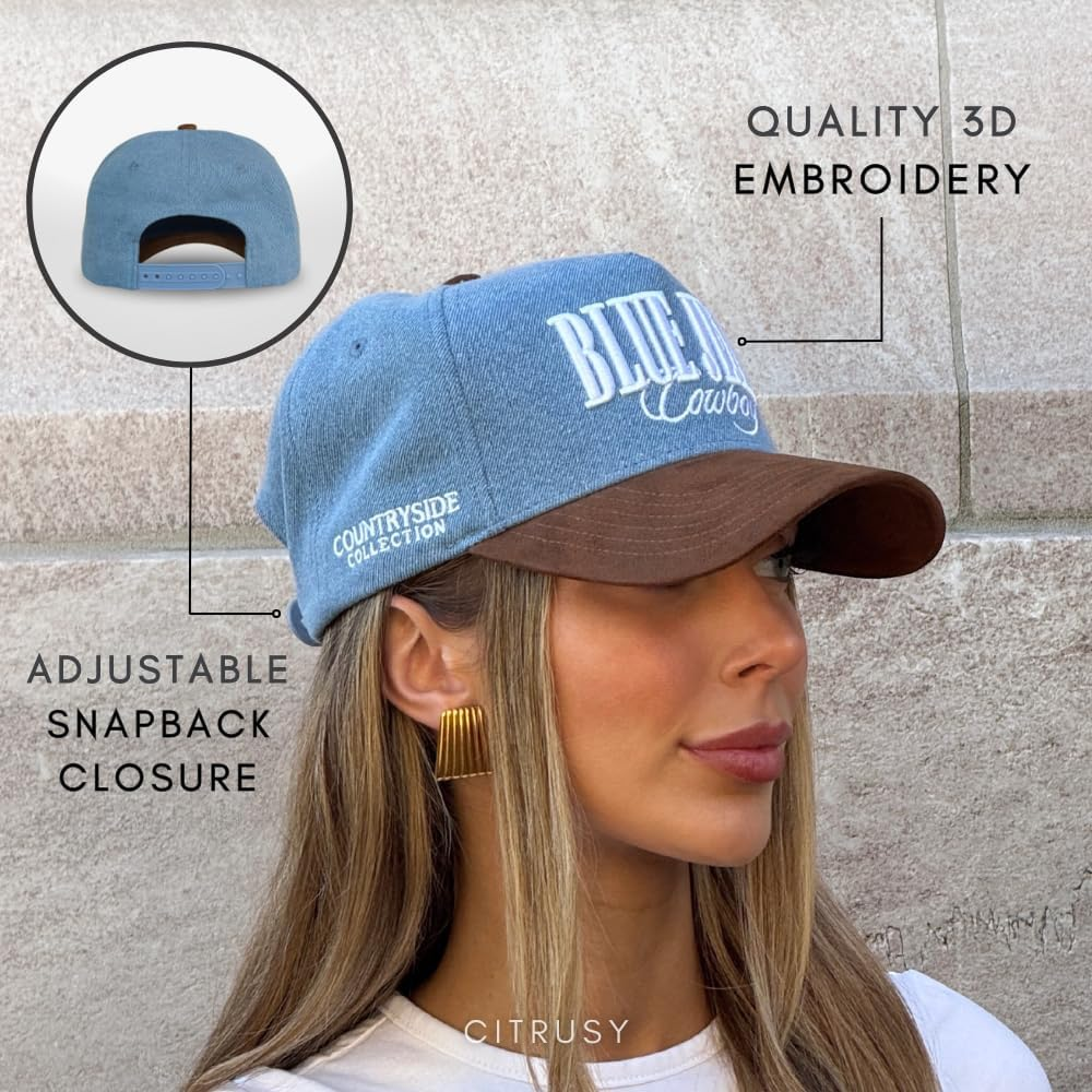 Citrusy Boutique Western Trucker Hat - Retro Men'S & Women'S Two Tone Cotton Cap image number 6
