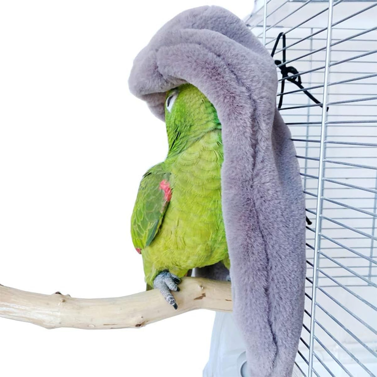 AIMALL Cozy Bird Snuggle Cabin, Plush Parrot Hanging Nest, Soft Cotton Bedding image number 5
