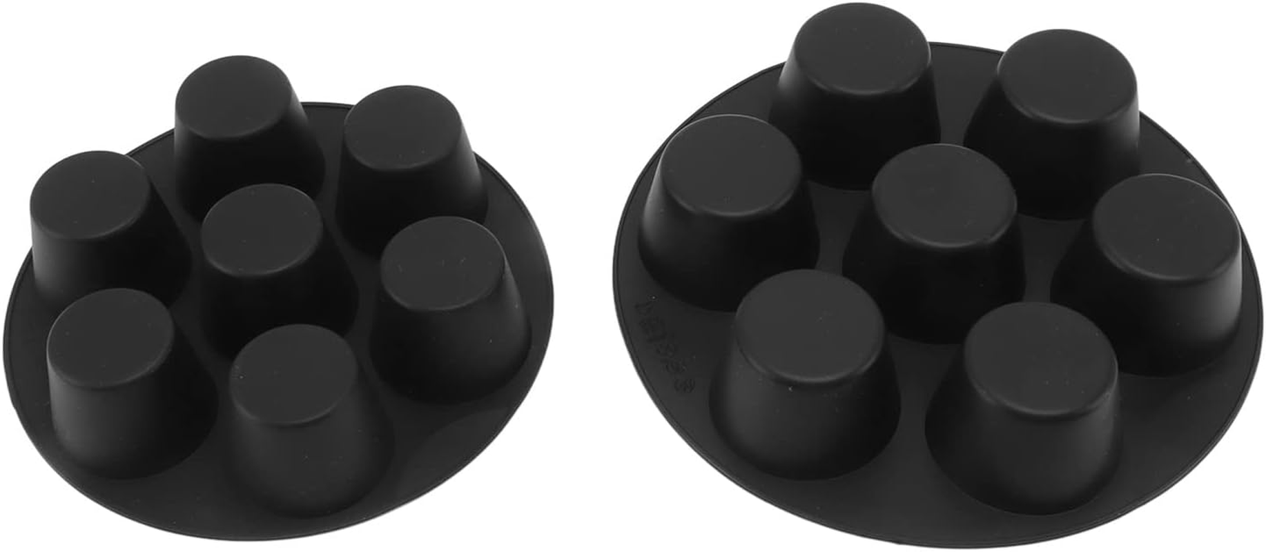 Muffin Pan, Set of 3 Flexible Silicone Muffin Pan Cupcake Tray, 7 Cup Baking Pan Air Fryer Accessories, 2 Sizes Nonstick Brownie Cake, Dishwasher Safe, (7In + 8In + Brush) image number 5