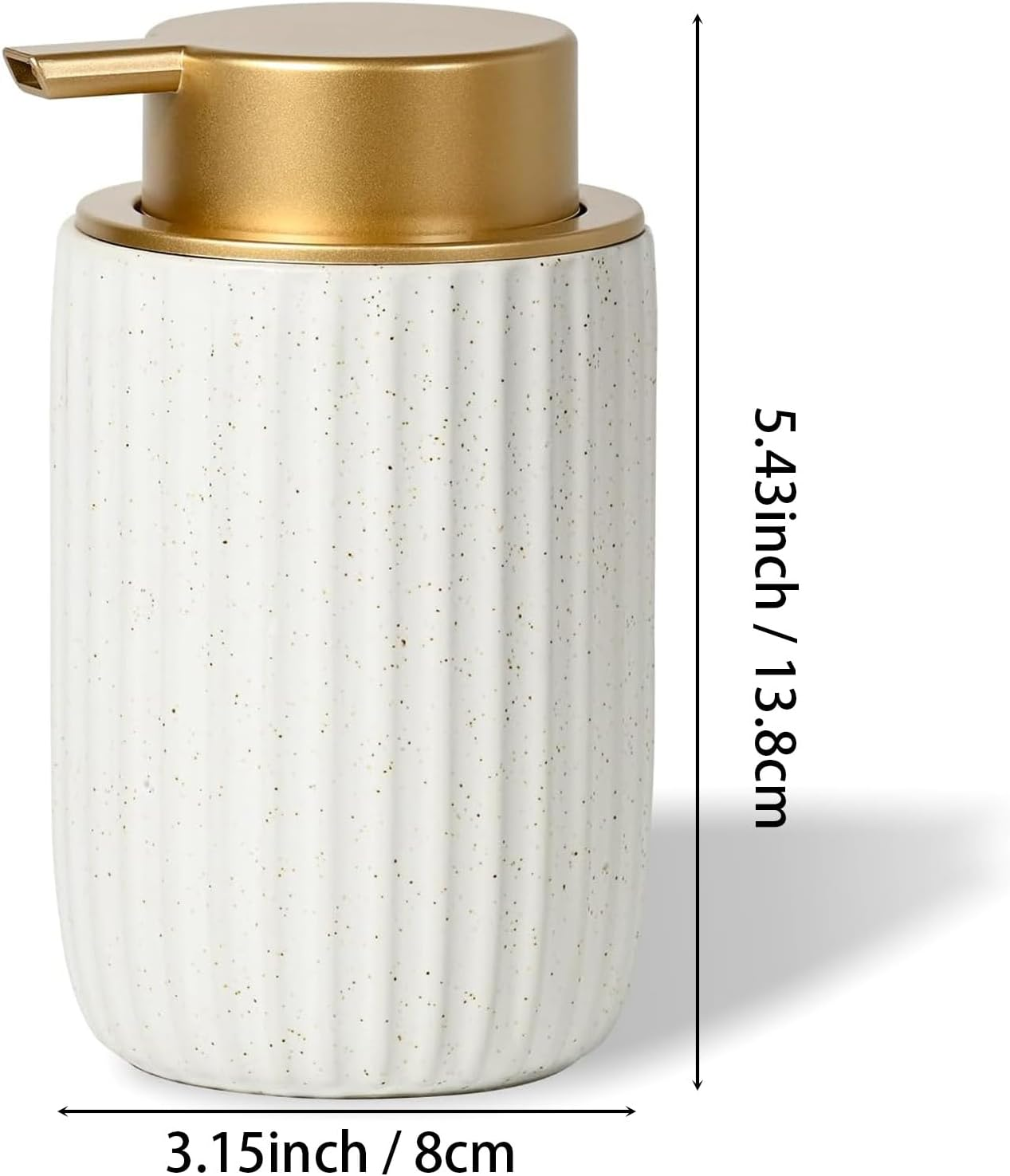 Ceramic Foaming Soap Dispenser, 12 Oz Hand Soap Foam Dispenser, Refillable