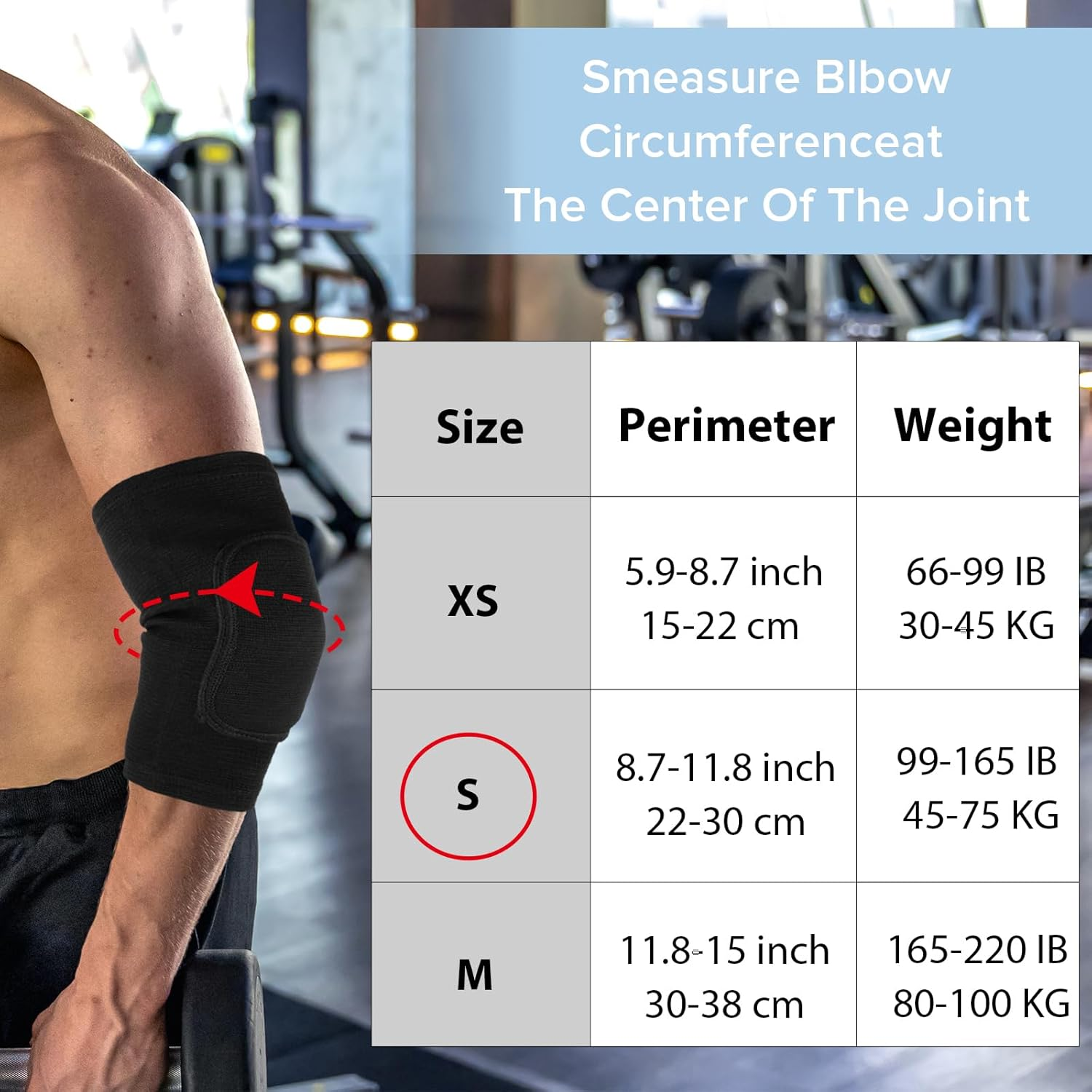 Sibba Compression Elbow Pads Arm Brace Support Fitness Arm Knee Protector Volleyball Basketball Breathable Elbow Wraps for Kids, Men and Women (Full Black) image number 5