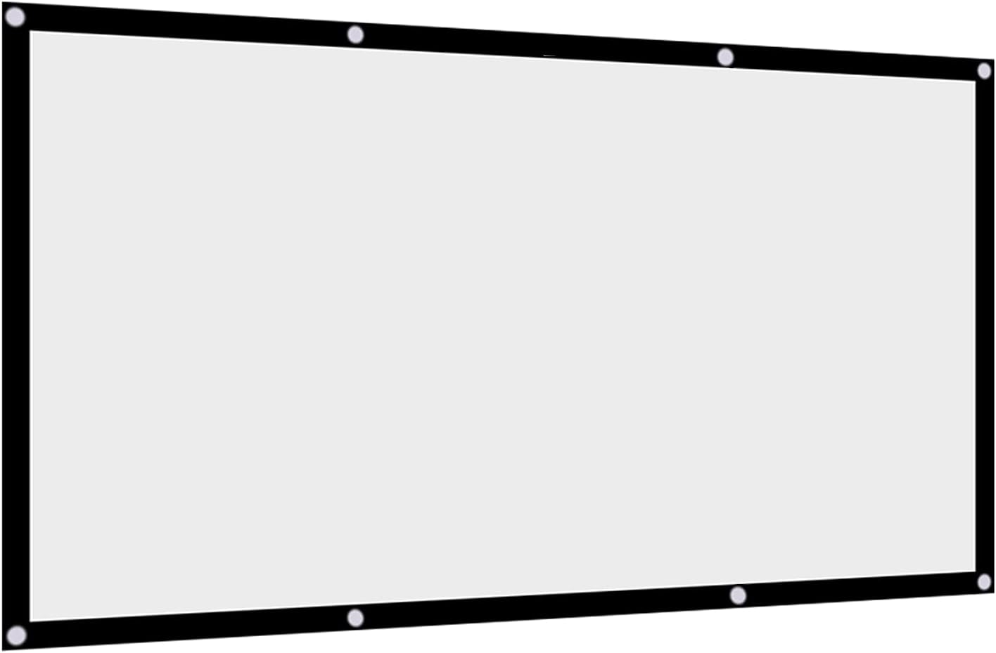 TIKATARER Compact 60-120 Inch White Projector Screen 16:9 with Hanging Holes for Easy Carrying, Projection Screen (120 Inches) image number 2