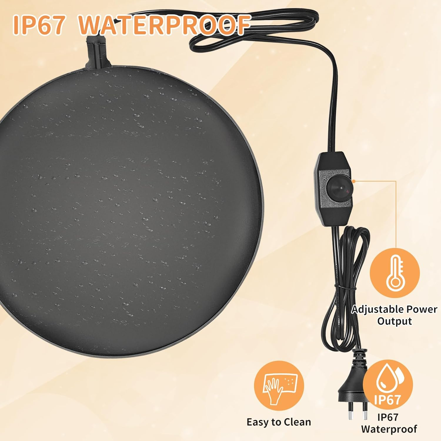 PETZOOKA Brewing Fermentation Mat with Thermostat Control Adjustable for Beer Wine Spirits Fermenter Black image number 3