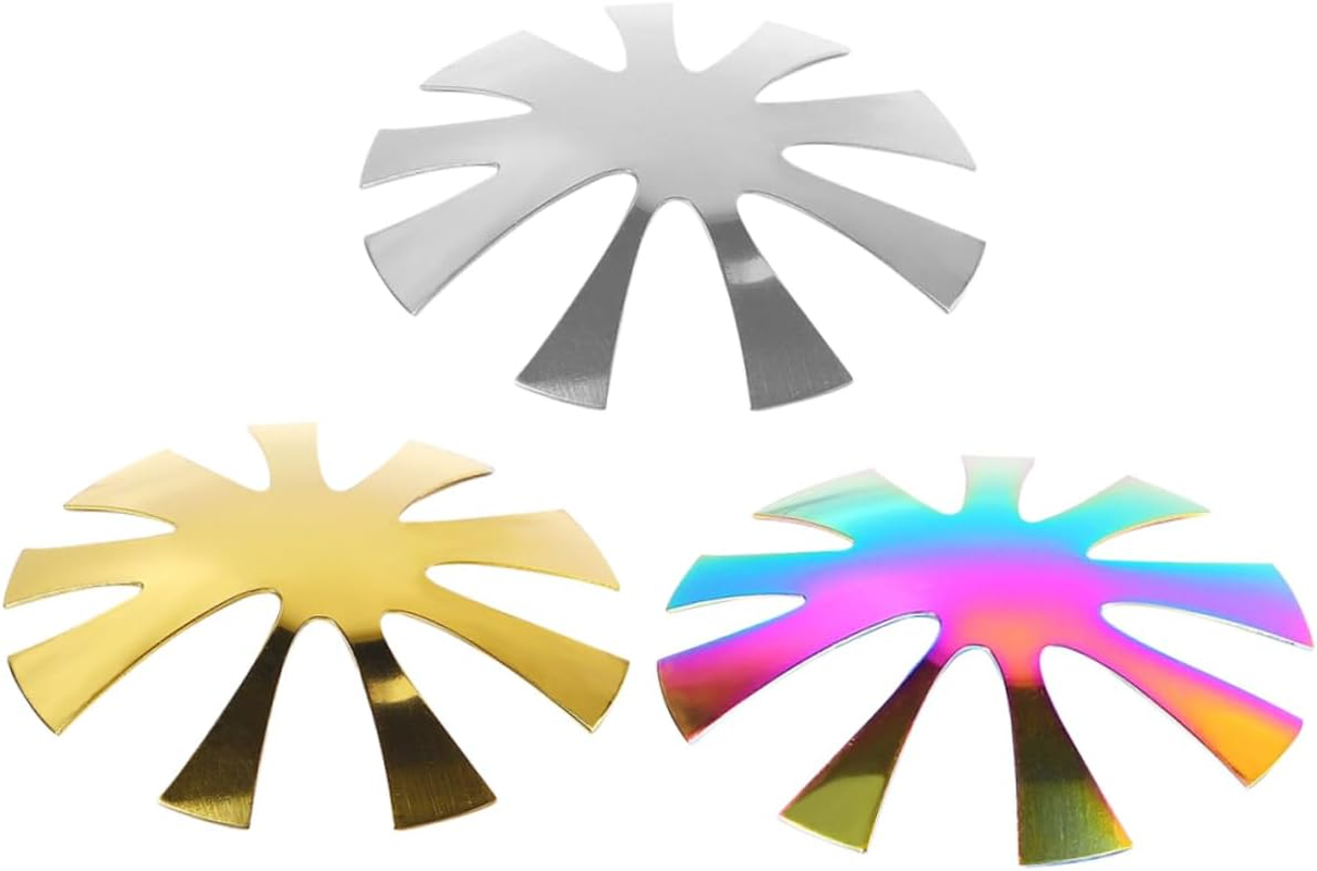 MERRYHAPY 3Pcs French Manicure Stencils Nail Art Tools for Manicure Nail Stencils image number 3