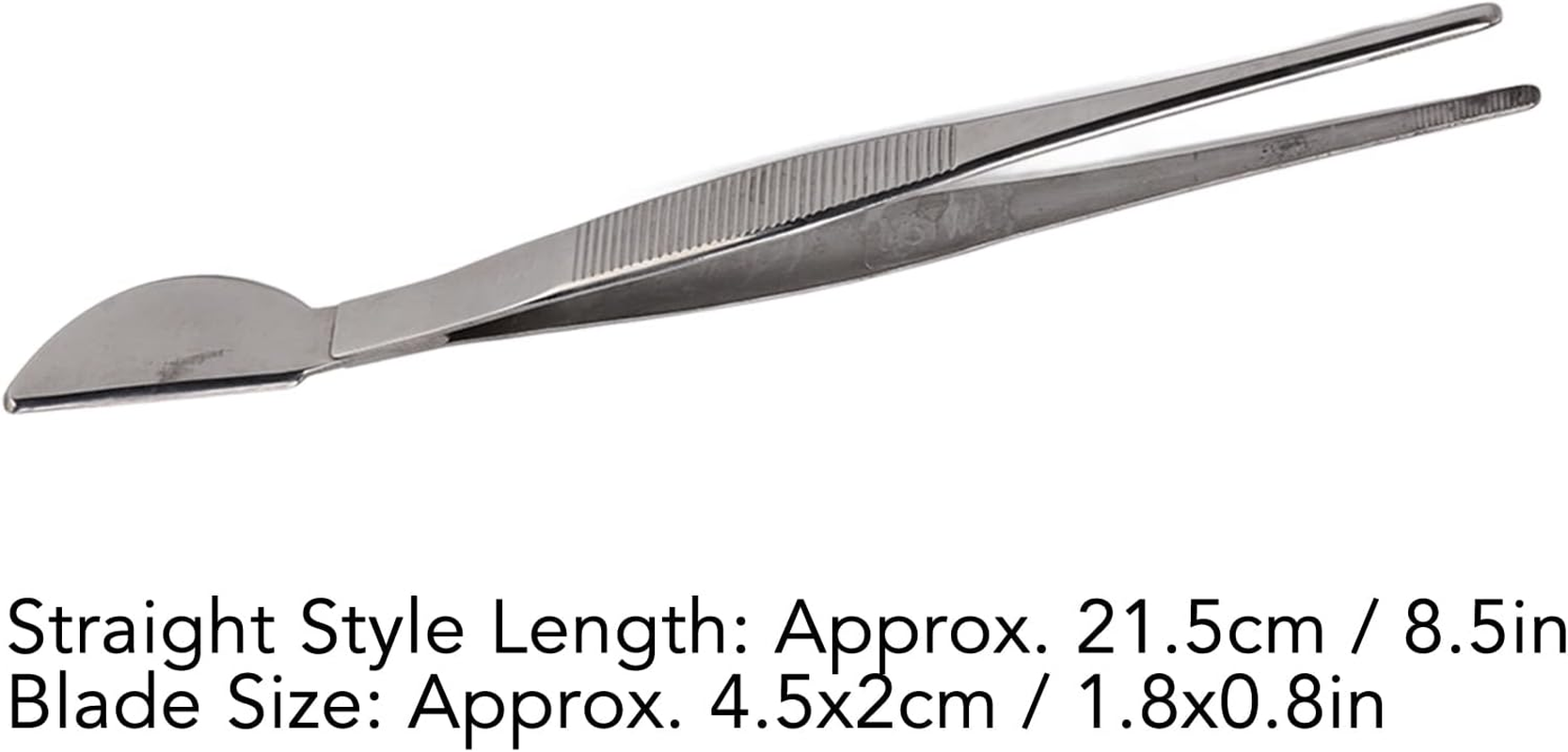 Bonsai Tweezers, Stainless Steel Long Tweezers with Crescent Moon Spatula Head for Potted Loosening Soil Planing Grass and Removing Dead Leaves Weeds image number 2