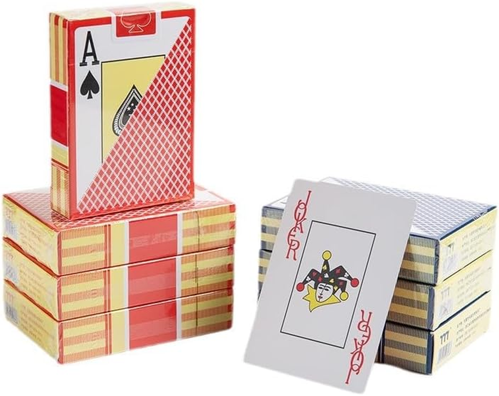 2 Pack Plastic Waterproof Playing Cards, 2 Decks, Red & Blue, Premium Professional Poker Cards, Bridge Cards, Jumbo Index for Blackjack, Texas Hold&rsquo;Em Poker, Canasta Card Game image number 3
