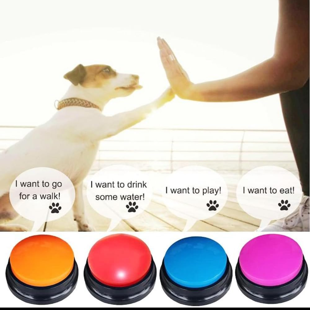 Sunblue 8 Color Voice Recording Dog Buttons for Communication, 30 Sec Record & Playback Pet Training Buzzer - 8-Pack for Home, Office, Study, Funny Gifts image number 5