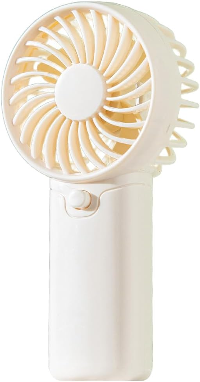 NNAKLLI 5-Inch Portable Handheld Fan, Battery Operated, Quiet Personal Desk Fan for Bedroom, Camping, Outdoor | AAA Powered (No Batteries Included), Lightweight & Compact Design (Pink)