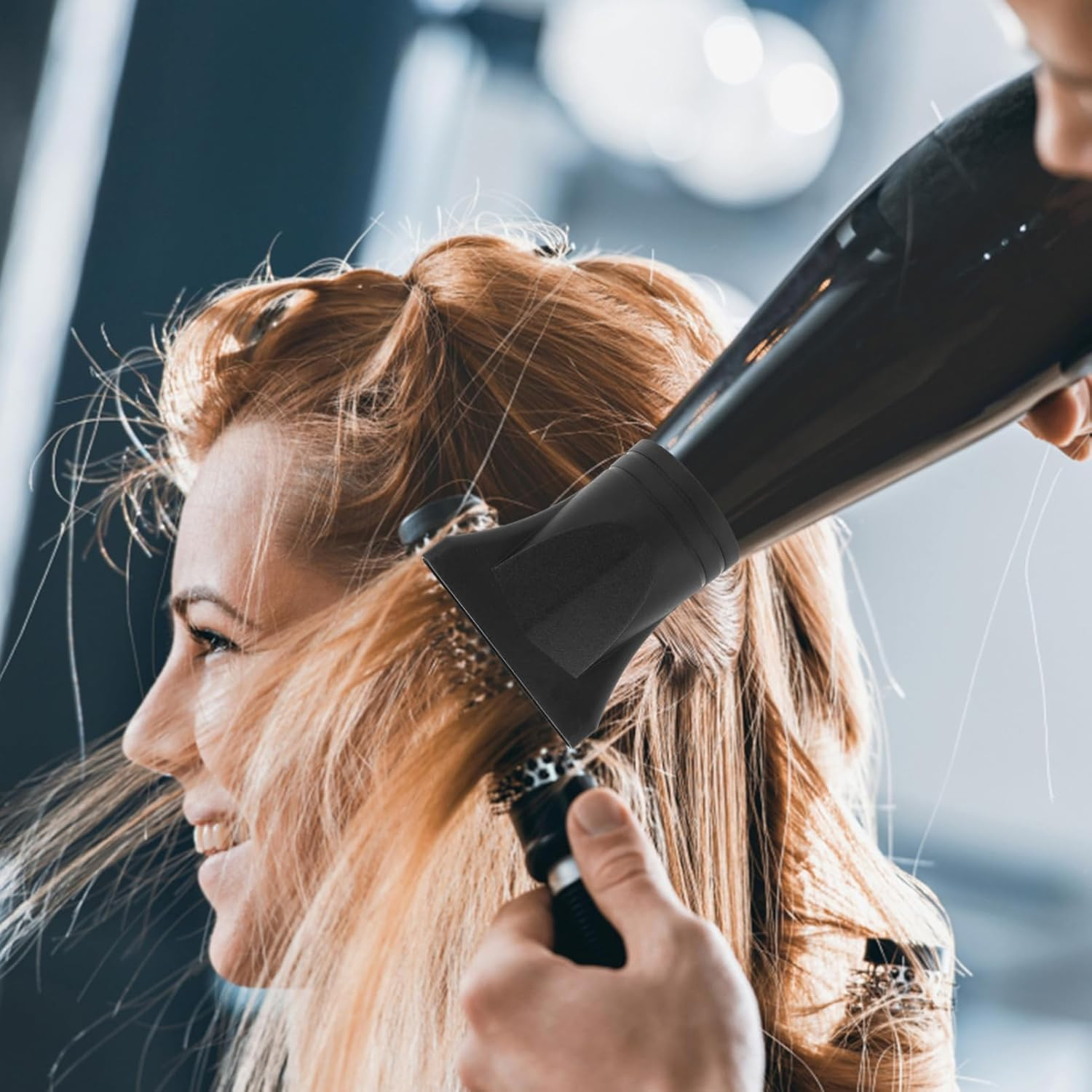 Homoyoyo 3Pcs Concentrator Nozzle for Hair Dryer Black Hair Dryer Concentrator Attachment for Home Professional Salon Hairdressing Blow image number 4