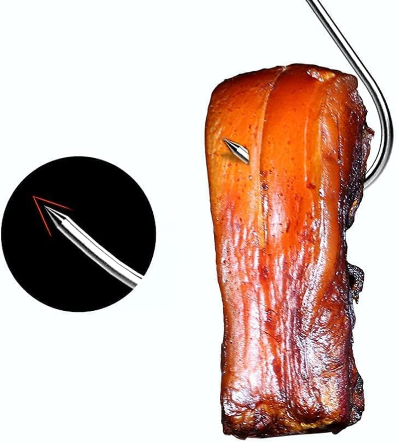 GERUSEA 5.12Inch Meat Hooks,20Pcs 304 Stainless Steel Butcher Hook Smoking Hooks,Hanging, Drying, Butchering, BBQ, Grilling，Jerky. (5.12In) image number 1
