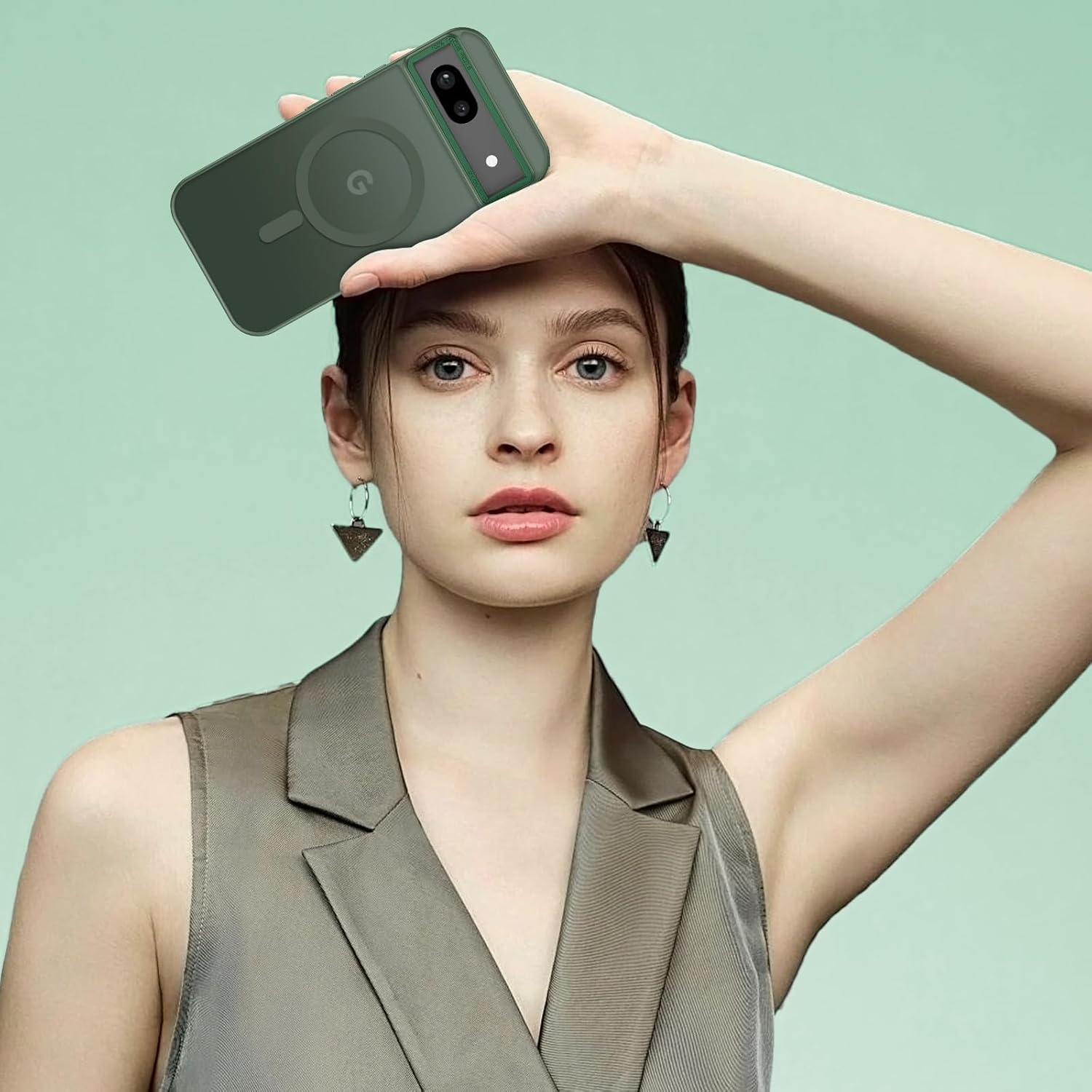 BENTOBEN for Google Pixel 8A Case, Google 8A Magnetic Case [Compatible with Magsafe] Translucent Matte Slim Shockproof Anti-Fingerprint Anti-Scratch Protective Cover for Google 8A 6.1&rsquo;&rsquo;Green image number 1