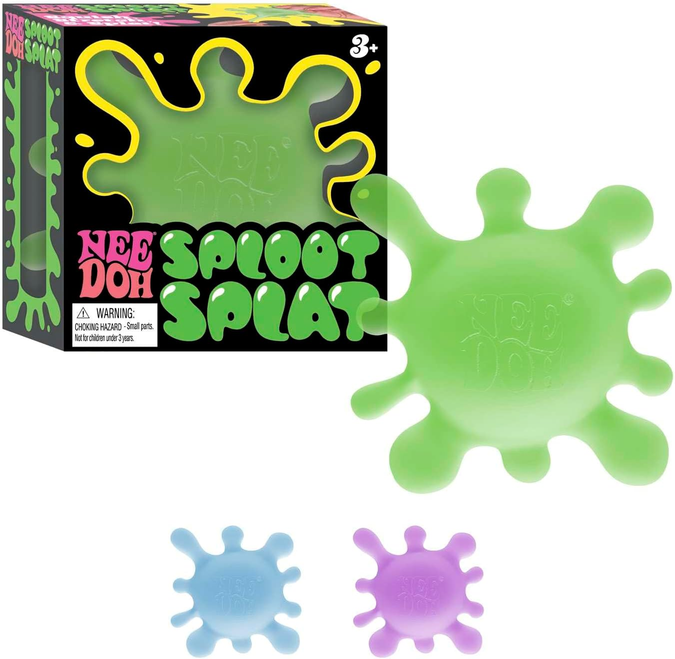 Sploot Splat - Squishy, Splat-Tastic Fidget Toy with Stretchy Blob Extensions for Tactile Fun, Soft & Squeezable Stress Relief, Assorted Colours (Blue, Purple, Green) image number 6