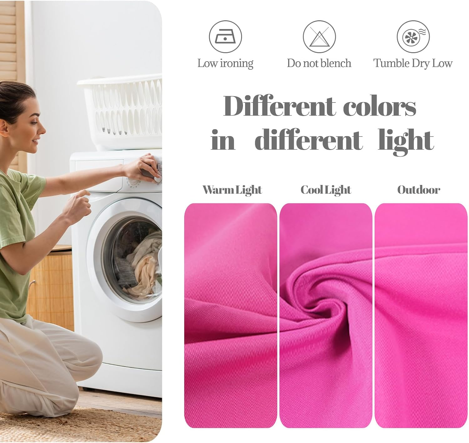 PLOYMONO Fuchsia Heavy Duty Cloth Napkins - 17 X 17 Inch Solid Washable Polyester Dinner Napkins - Set of 8 Napkins with Hemmed Edges - Great for Weddings, Parties, Banquets Dinner & More - Beige image number 2